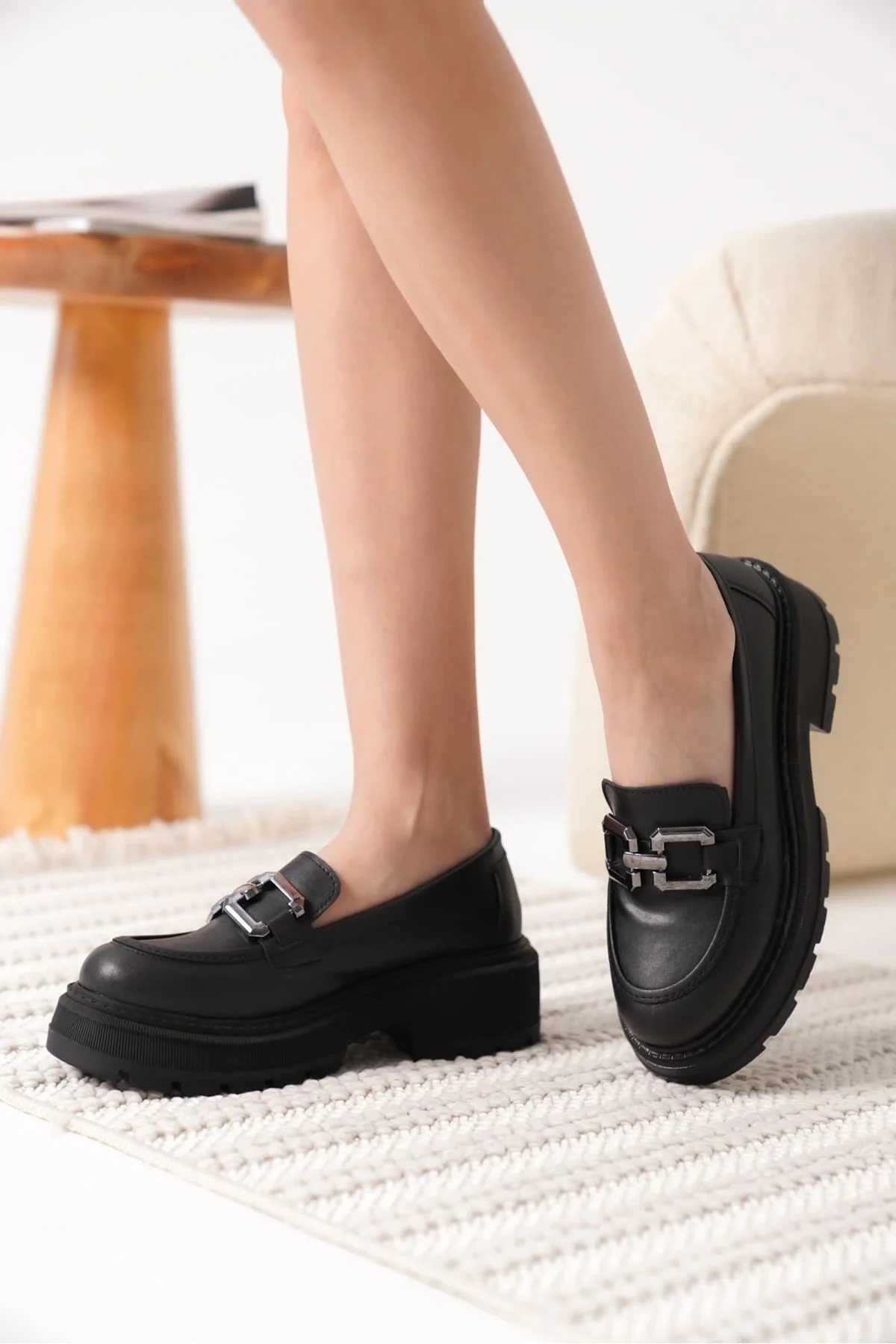 Cilt Siyah Kadın Loafer TR17MS01D