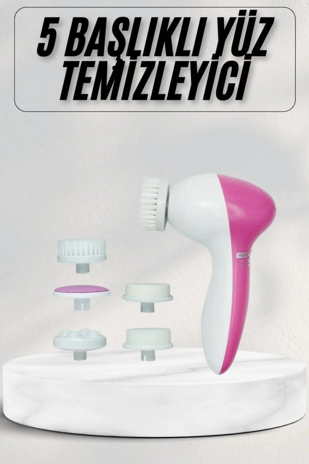 Cilt Temizleme Ve Masaj Aleti 5 Başlıklı Akne Ve Önleyici