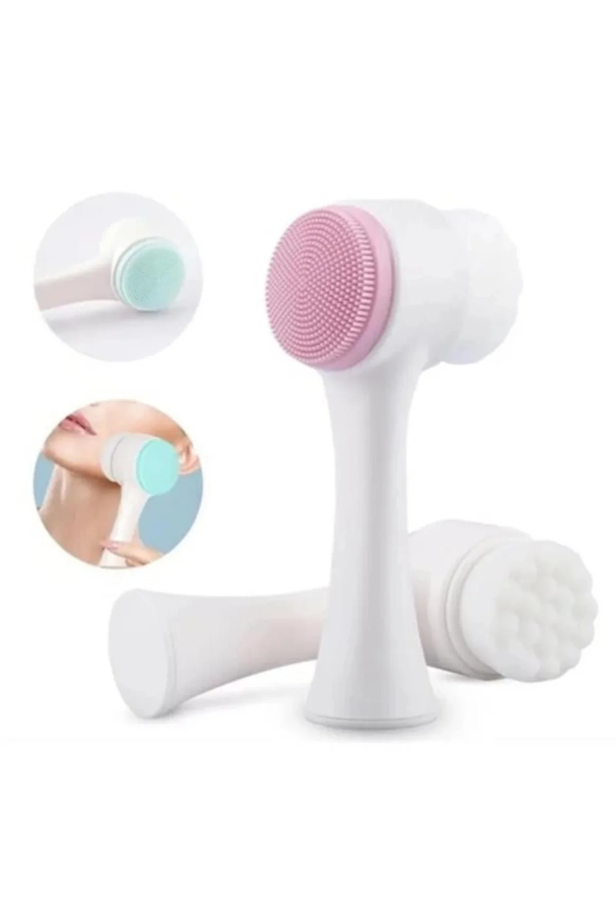 Cilt Temizliği Ve Soğutucu Maske İçin Çift Taraflı Fırça Ve Jel B