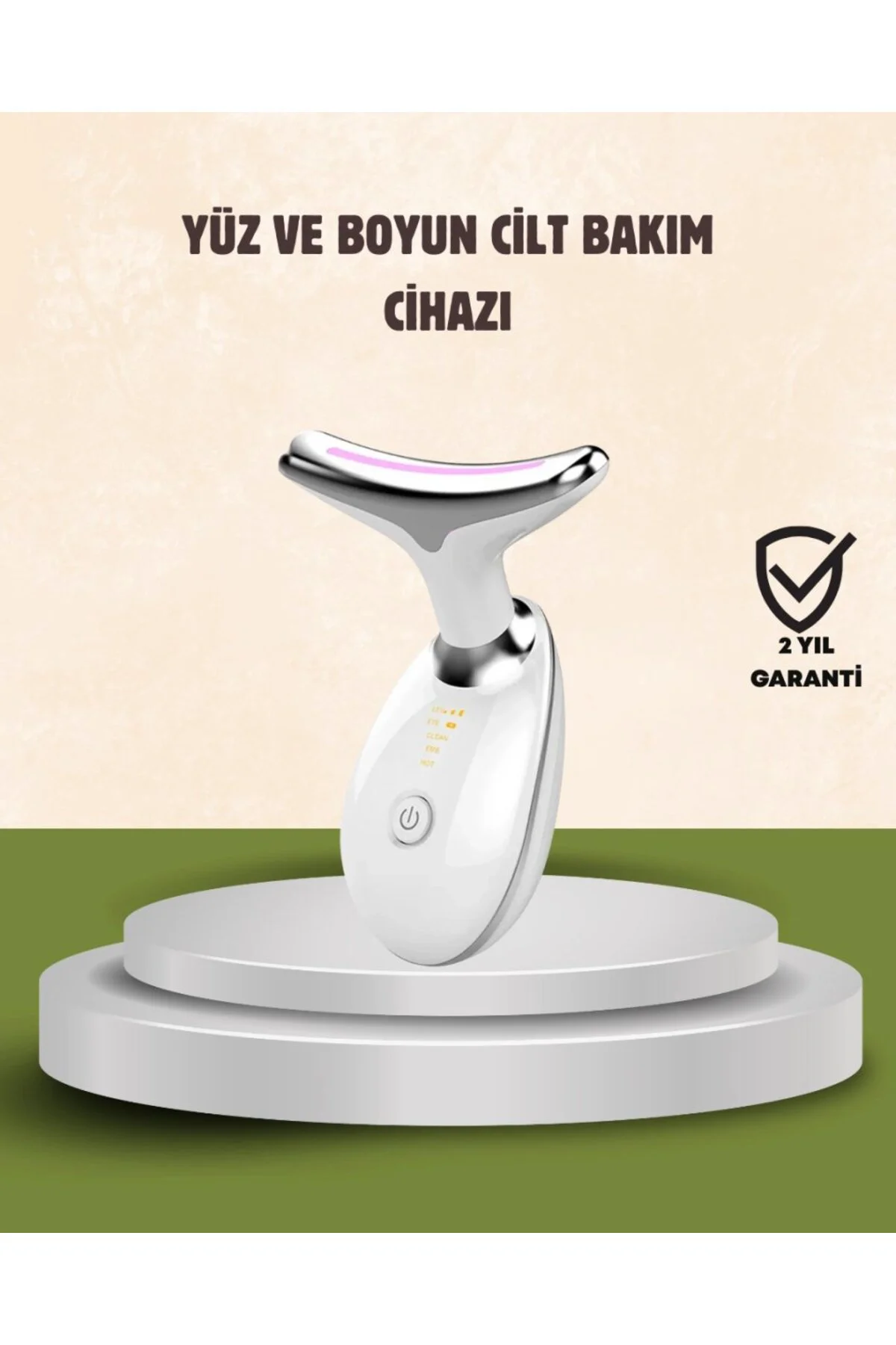 Cilt Yenileyici Şarjlı Güzellik Aleti – Pozitif/negatif İyon, Titreşimli Masaj Ve Kırmızı-mavi-yeşil Işıkla
