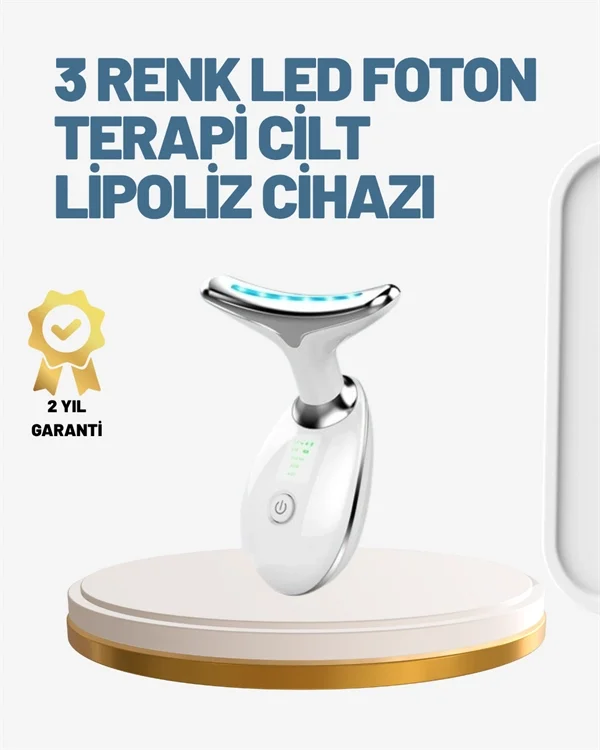 Cilt Yenileyici Şarjlı Güzellik Aleti – Pozitif/Negatif İyon, Titreşimli Masaj ve Kırmızı-Mavi-Yeşil Işıkla Cilt Yenileyici Şarjlı Güzellik Aleti – Pozitif/Negatif İyon, Titreşimli Masaj ve Kırmızı-Mavi-Yeşil Işıkla