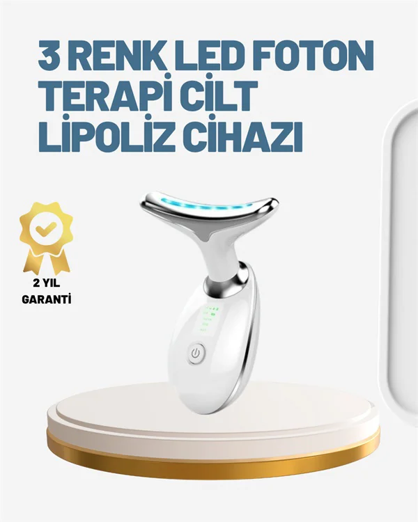 Cilt Yenileyici Şarjlı Güzellik Aleti Pozitif/negatif İyon, Titreşimli Masaj Ve Kırmızı-mavi-yeşil Işıkla - Lisinya Diğer