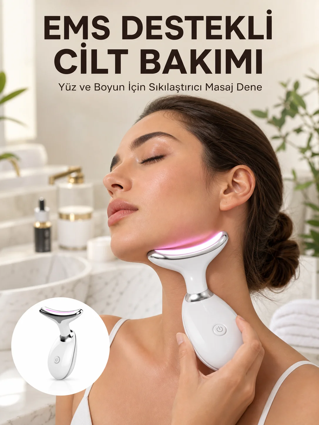Cilt Yenileyici Şarjlı Güzellik Aleti – Pozitif/Negatif İyon, Titreşimli Masaj ve Kırmızı-Mavi-Yeşil Işıkla Yeni Nesil Cilt Yenileyici Şarjlı Güzellik Aleti – Pozitif/Negatif İyon, Titreşimli Masaj ve Kırmızı-Mavi-Yeşil Işıkla Yeni Nesil