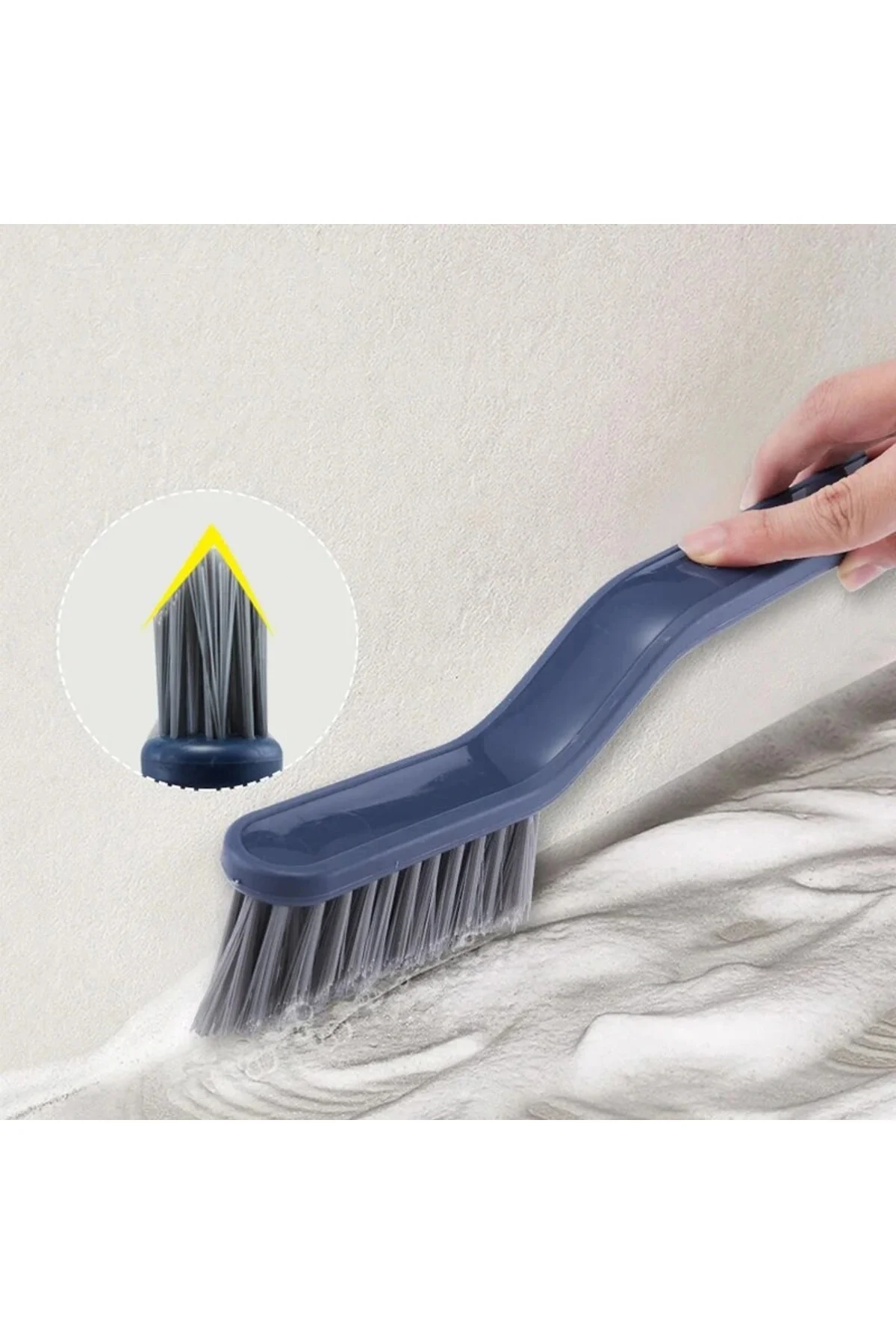 Cımbızlı Fırça Çok Amaçlı Kademeli Kesim Uçlu Banyo Klozet Kenarı Pencere Temizleme Aparatı - Görsel 3