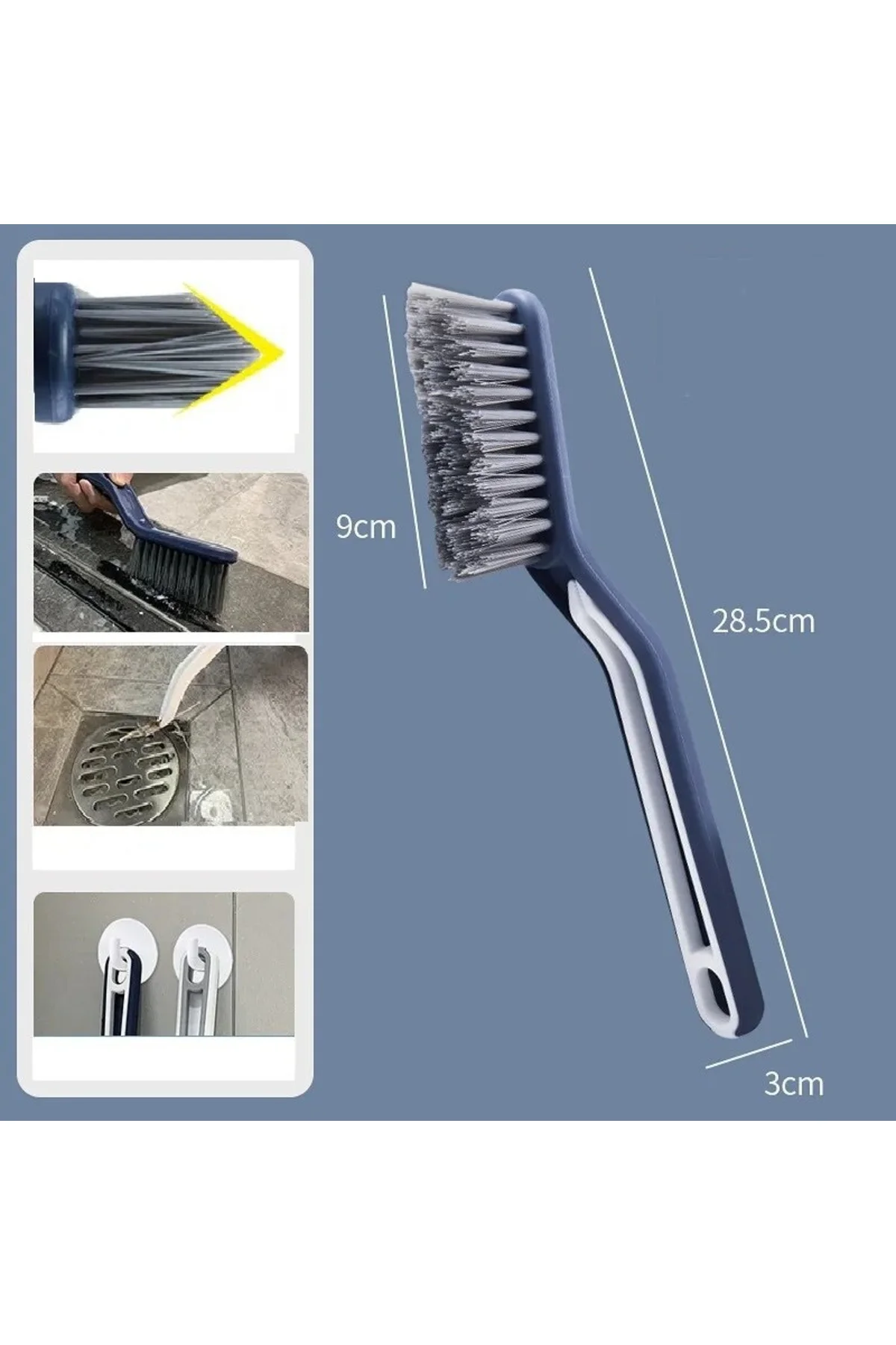 Cımbızlı Fırça Çok Amaçlı Kademeli Kesim Uçlu Banyo Klozet Kenarı