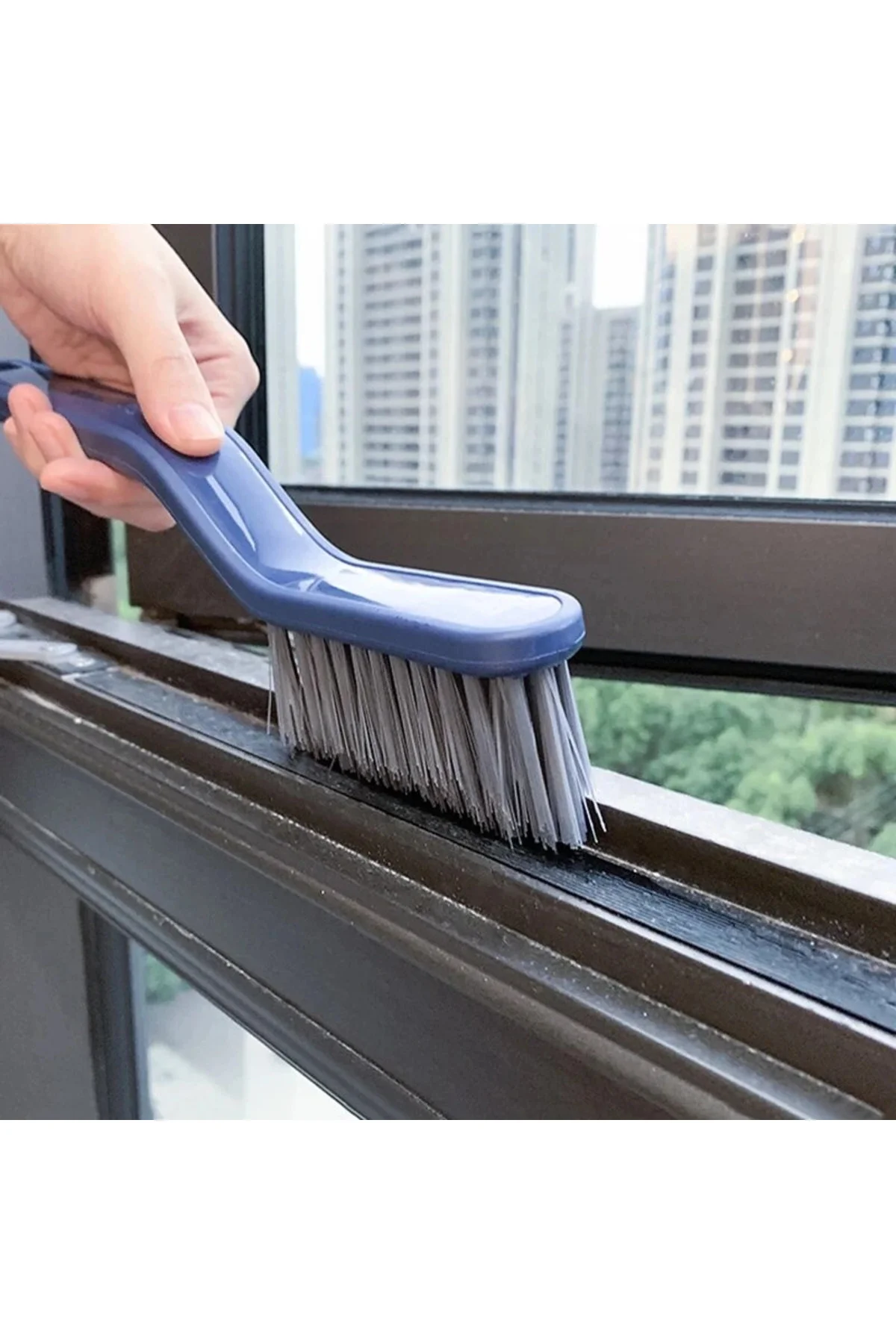 Cımbızlı Fırça Çok Amaçlı Kademeli Kesim Uçlu Banyo Klozet Kenarı Pencere Temizleme Aparatı - Görsel 5