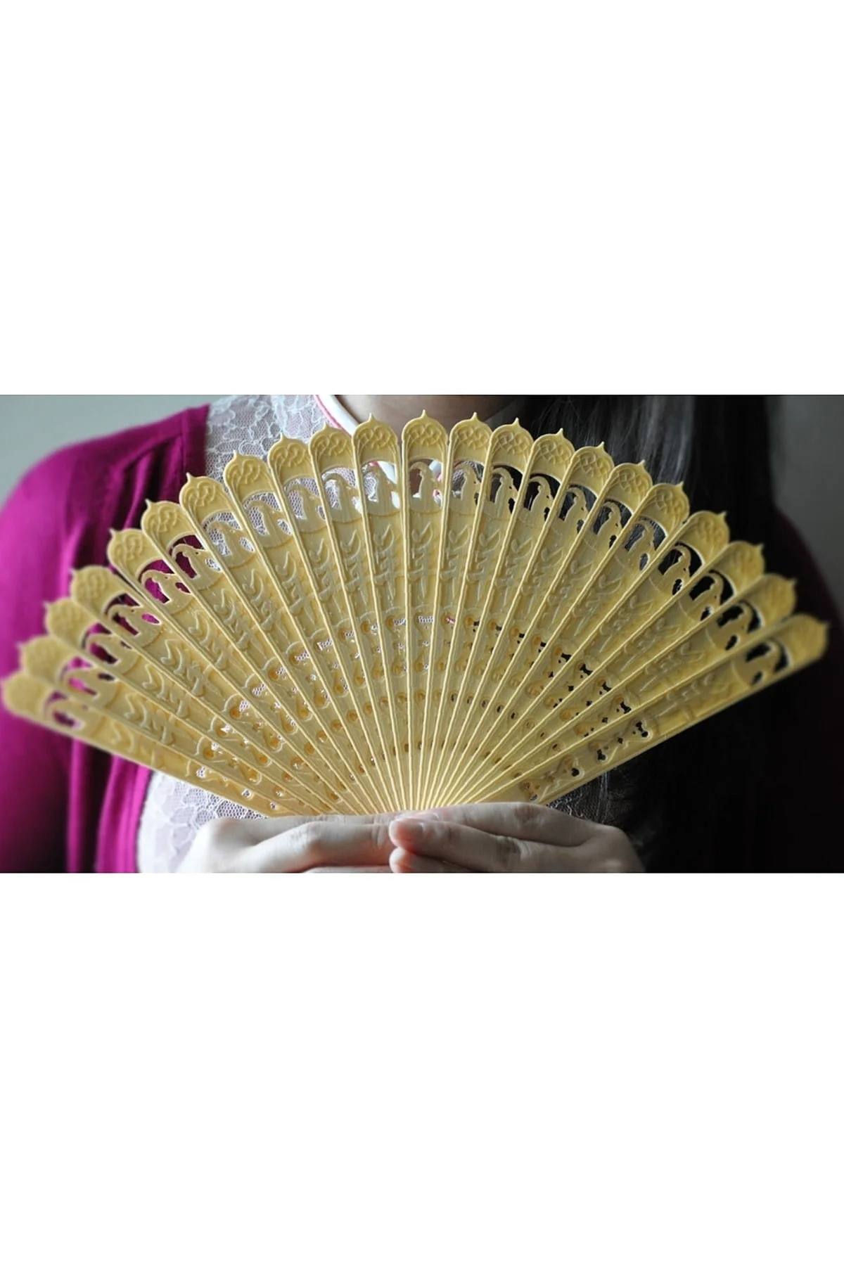 Çin Yelpazesi Açılır Kapanır Dekor Yelpaze 40 Cm