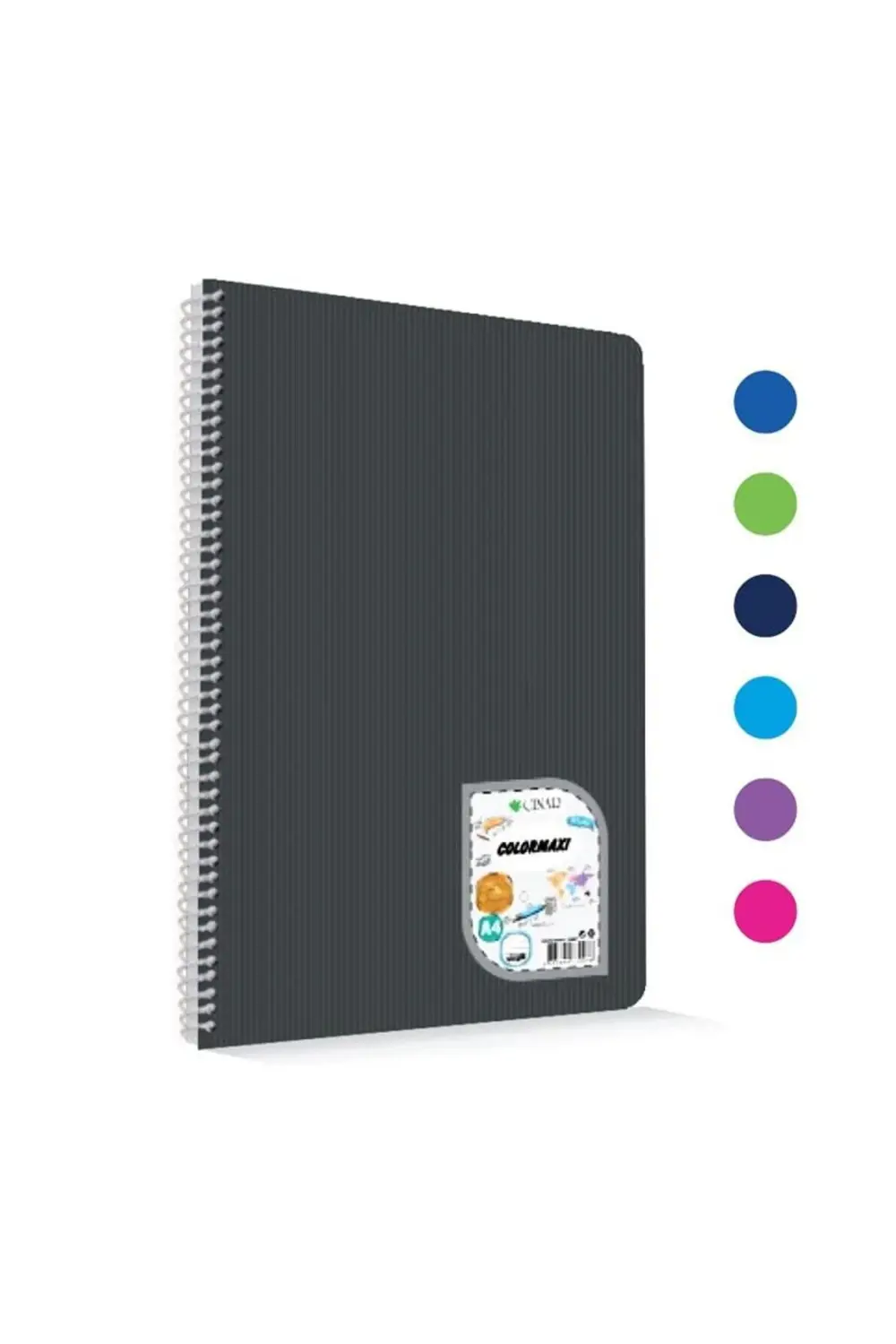 Çınar Colormaxi Spiralli Defter Plastik Kapak Çizgili 120 Yp A4 1