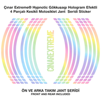 Çinar Extreme ® Hypnotic Gökkuşaği Hologram Efektli 4 Parçali Kesi