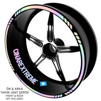 Çinar Extreme ® Hypnotic Gökkuşaği Hologram Efektli 4 Parçali Kesi