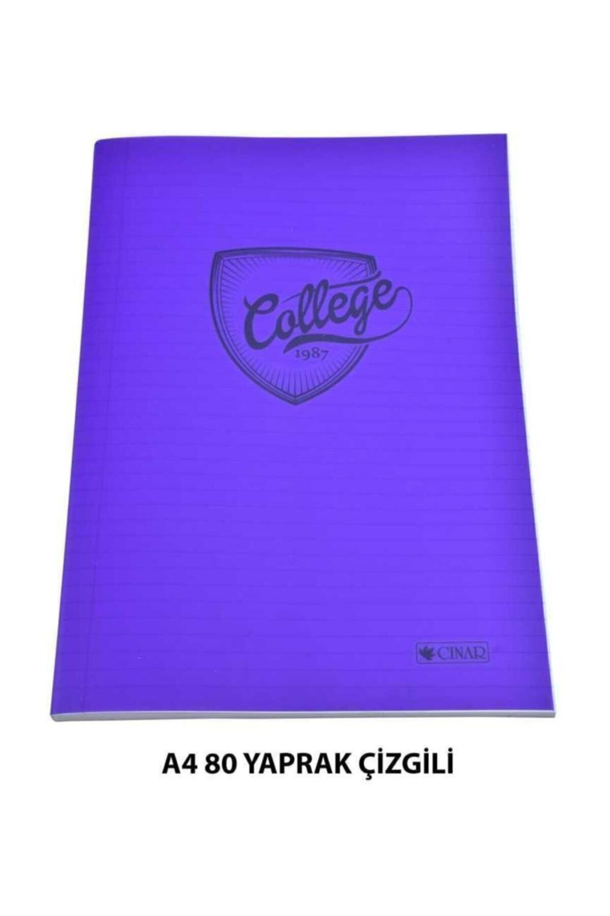 3 Çınar Çınar Pvc Kapaklı A4 Çizgili Defter 80 Yaprak 4 Adet