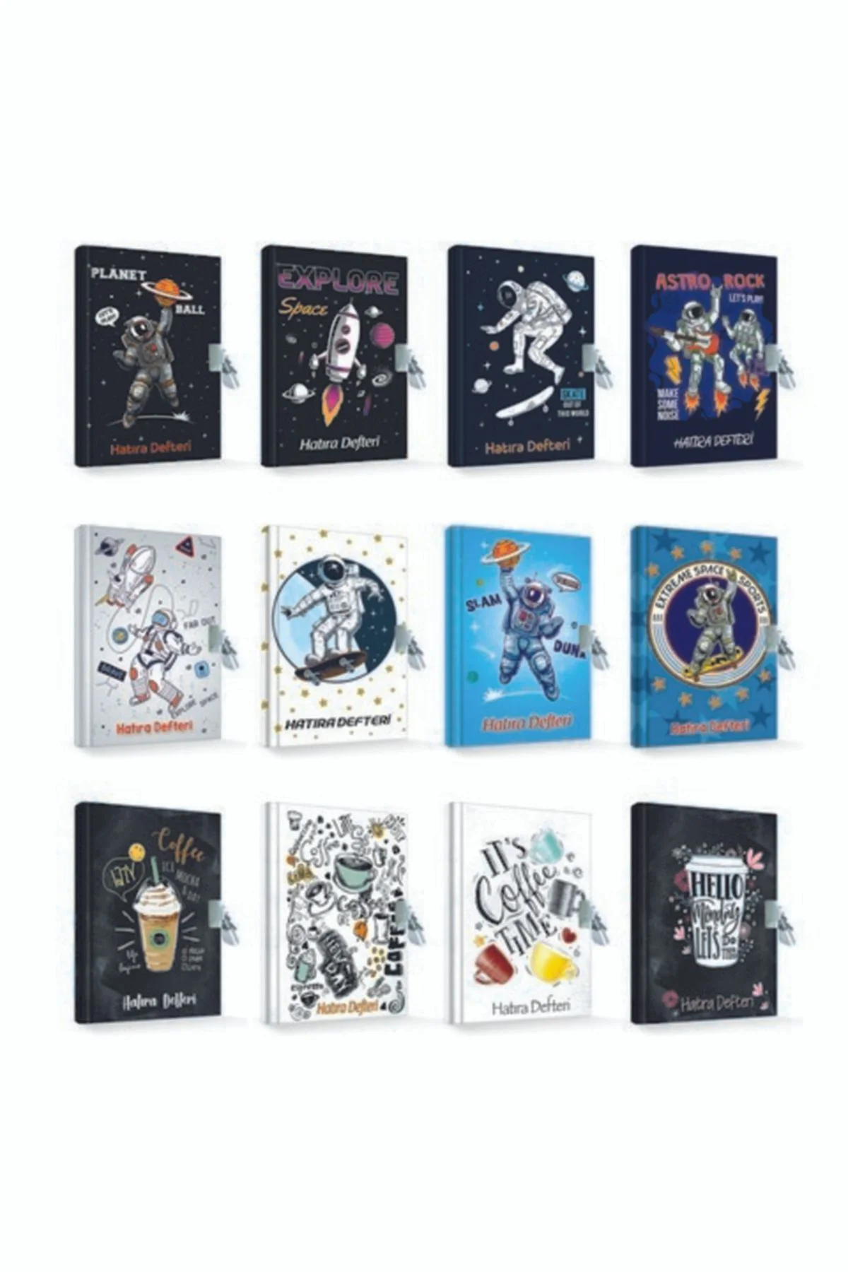 Çınar Uni Note Kilitli Günlük & Hatıra Defteri Skate