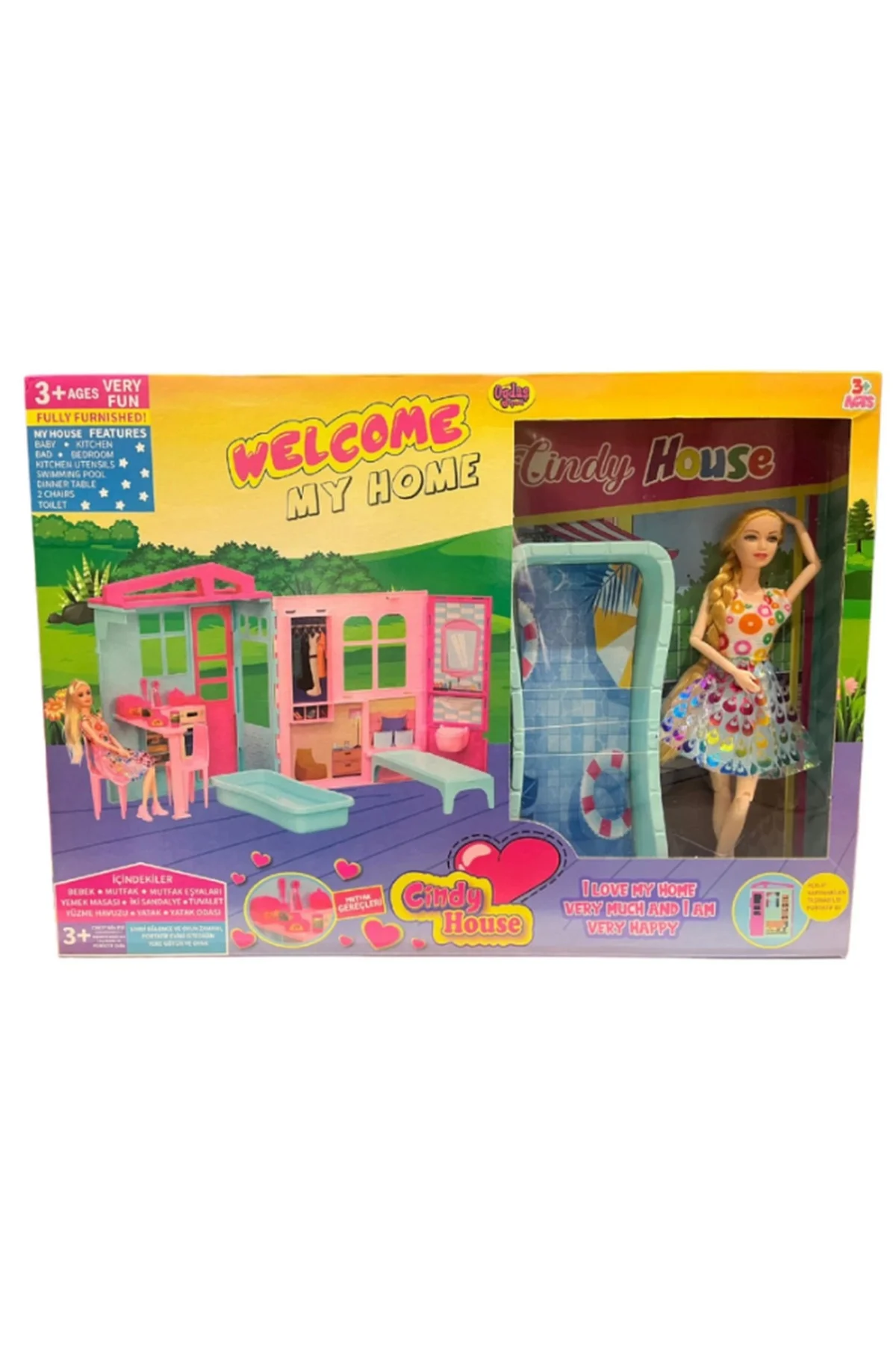 Cindy House Bebekli Oyun Evi 02617