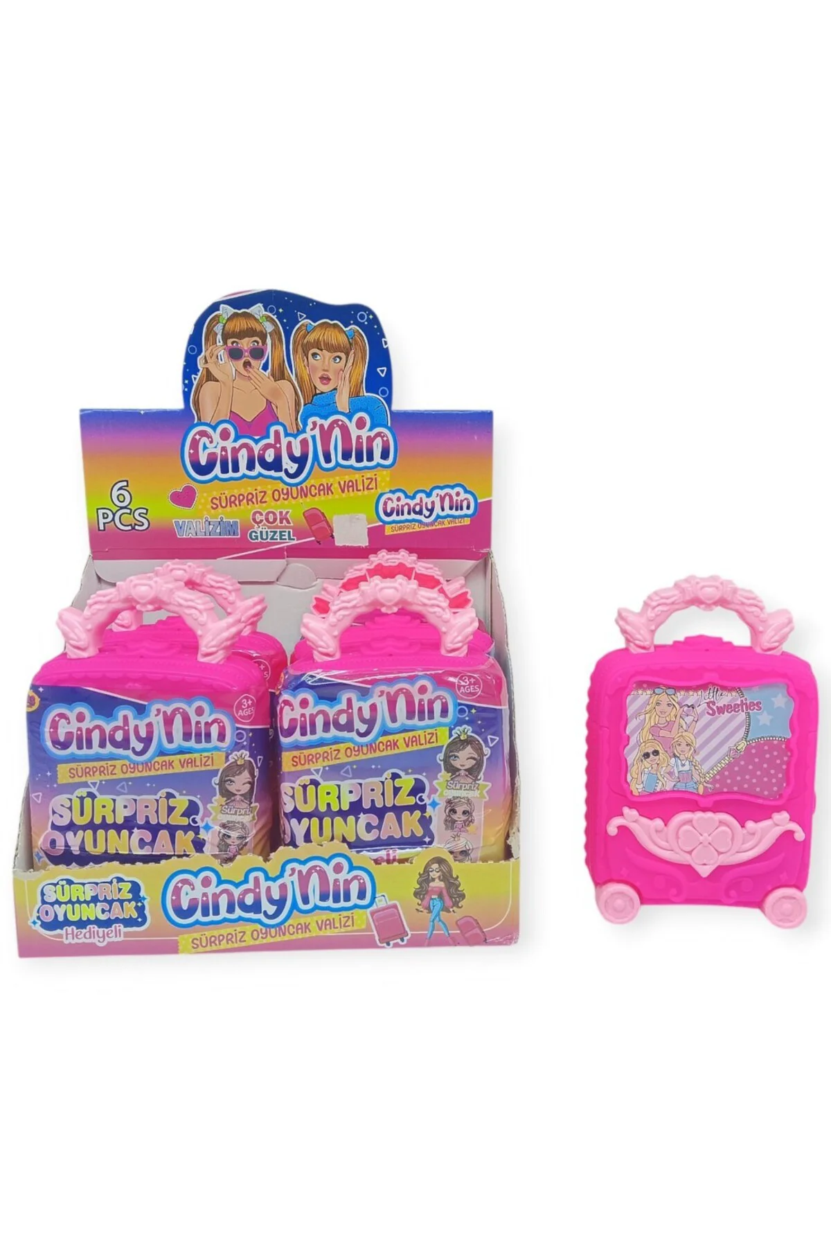 - CİNDY SURPRİZ OYUNCAK VALİZİ STAND 6 - 1 ADET