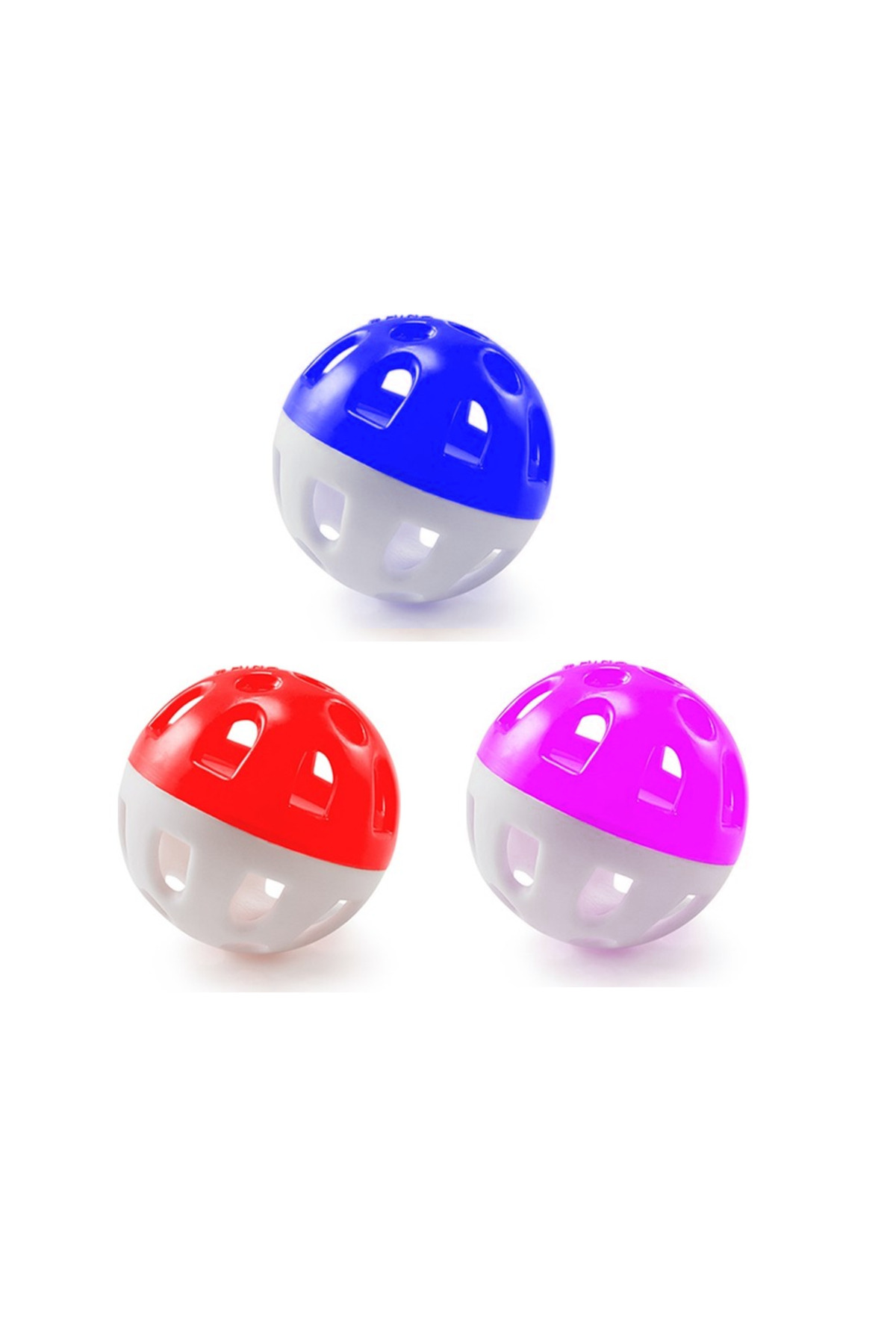 Astra Market Çıngıraklı Kedi Oyuncağı Top 3,5 Cm Renkli ( 3 Adet )