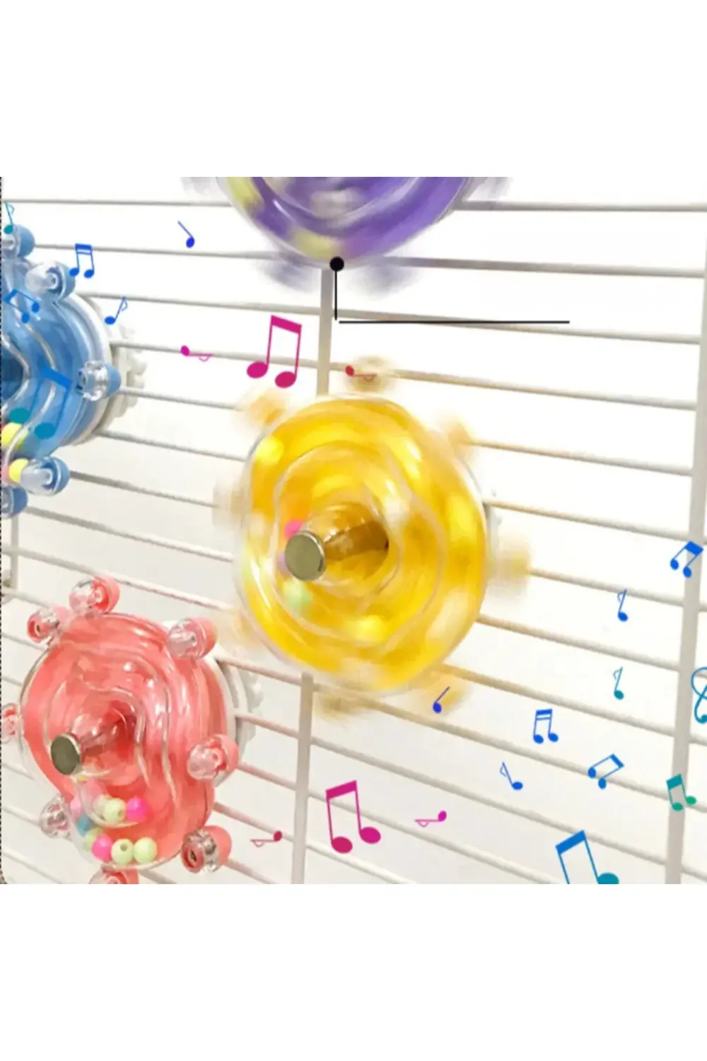 Çıngıraklı Kuş Kafesi İçin Çark Oyuncağı