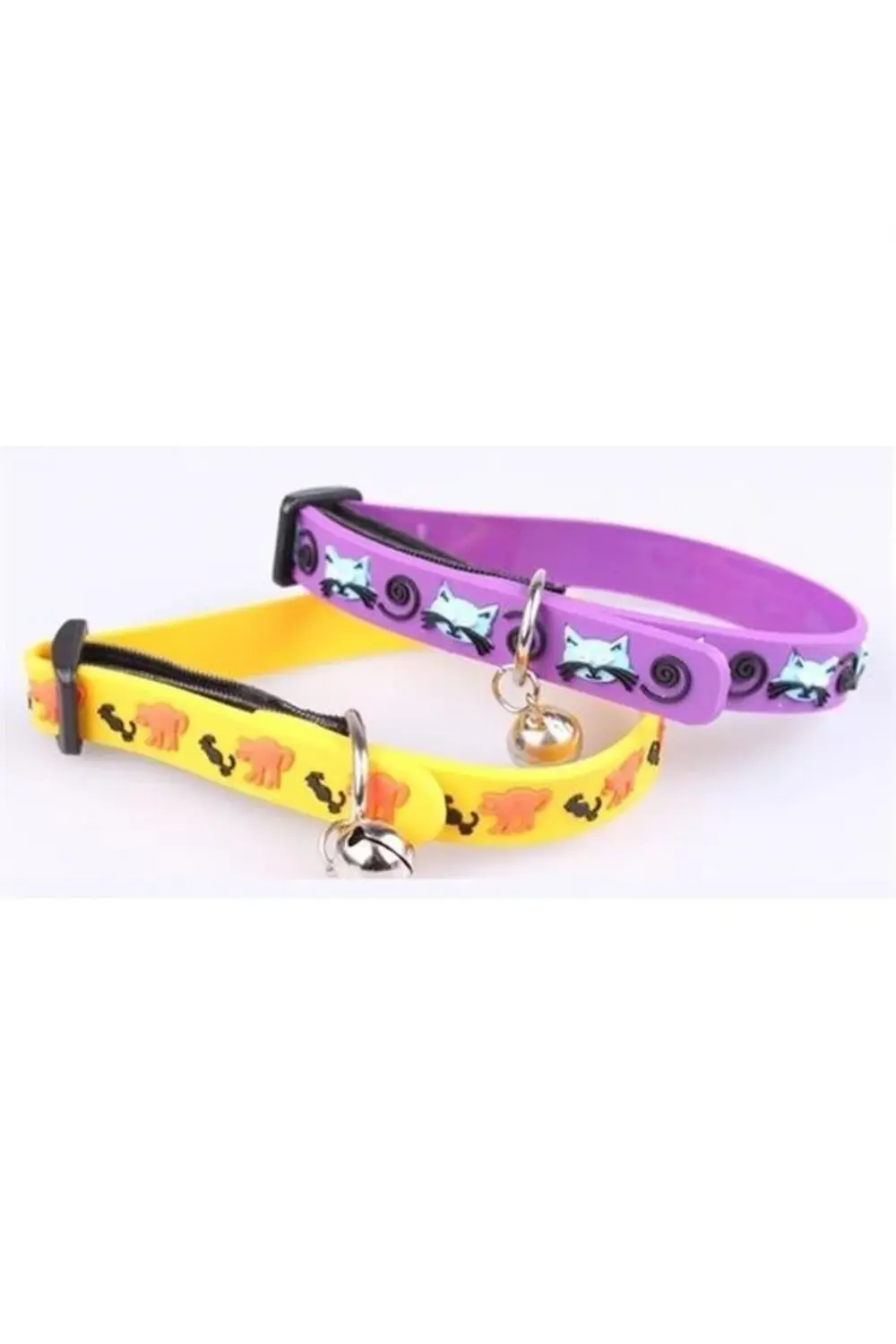 ® Çıngıraklı Zilli Sevimli Renkli Slikon Kedi Köpek Boyun Tasması