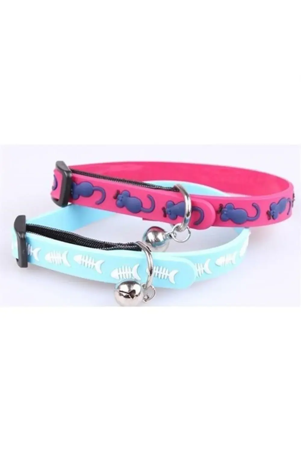 ® Çıngıraklı Zilli Sevimli Renkli Slikon Kedi Köpek Boyun Tasması