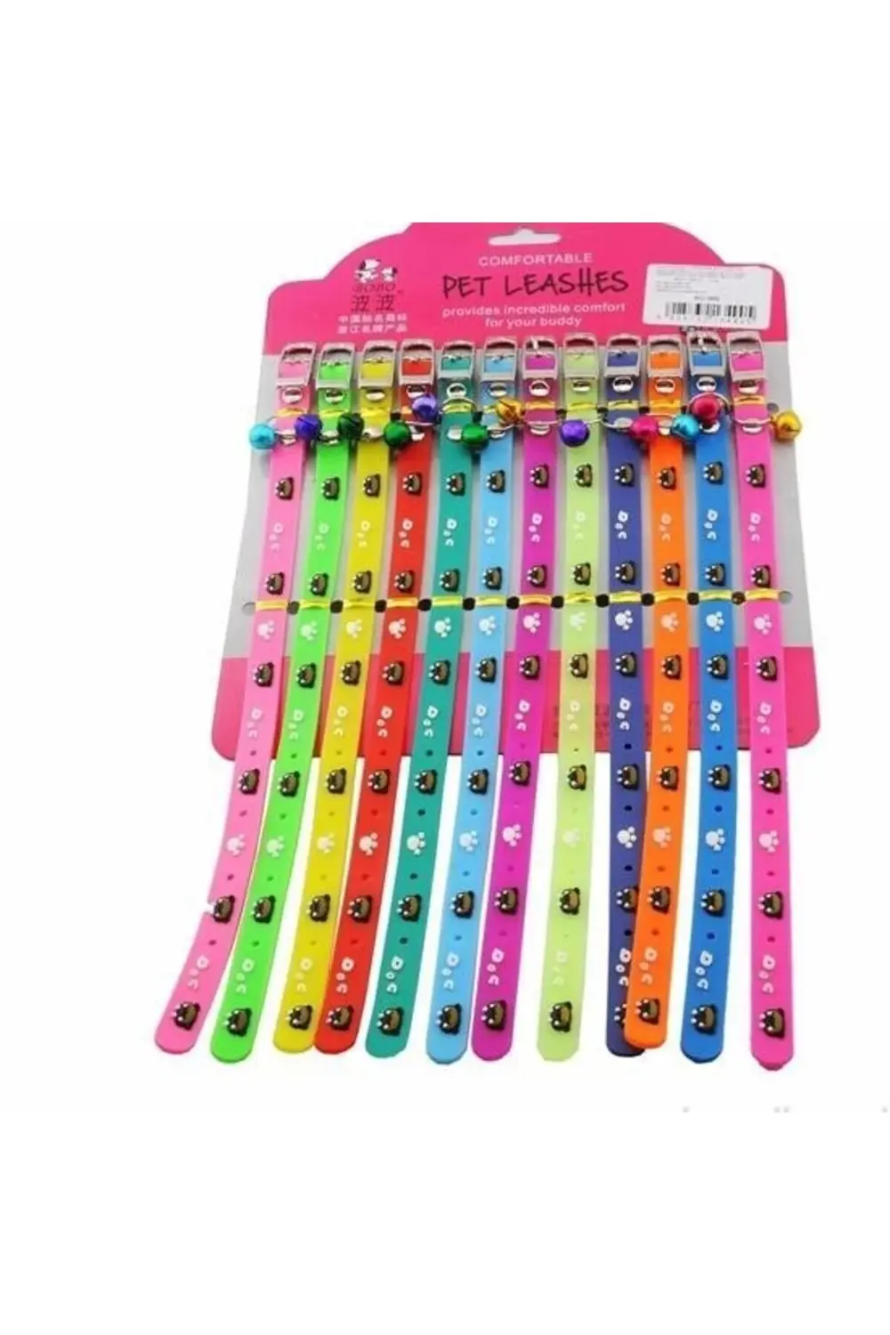 ® Çıngıraklı Zilli Sevimli Renkli Slikon Kedi Köpek Boyun Tasması