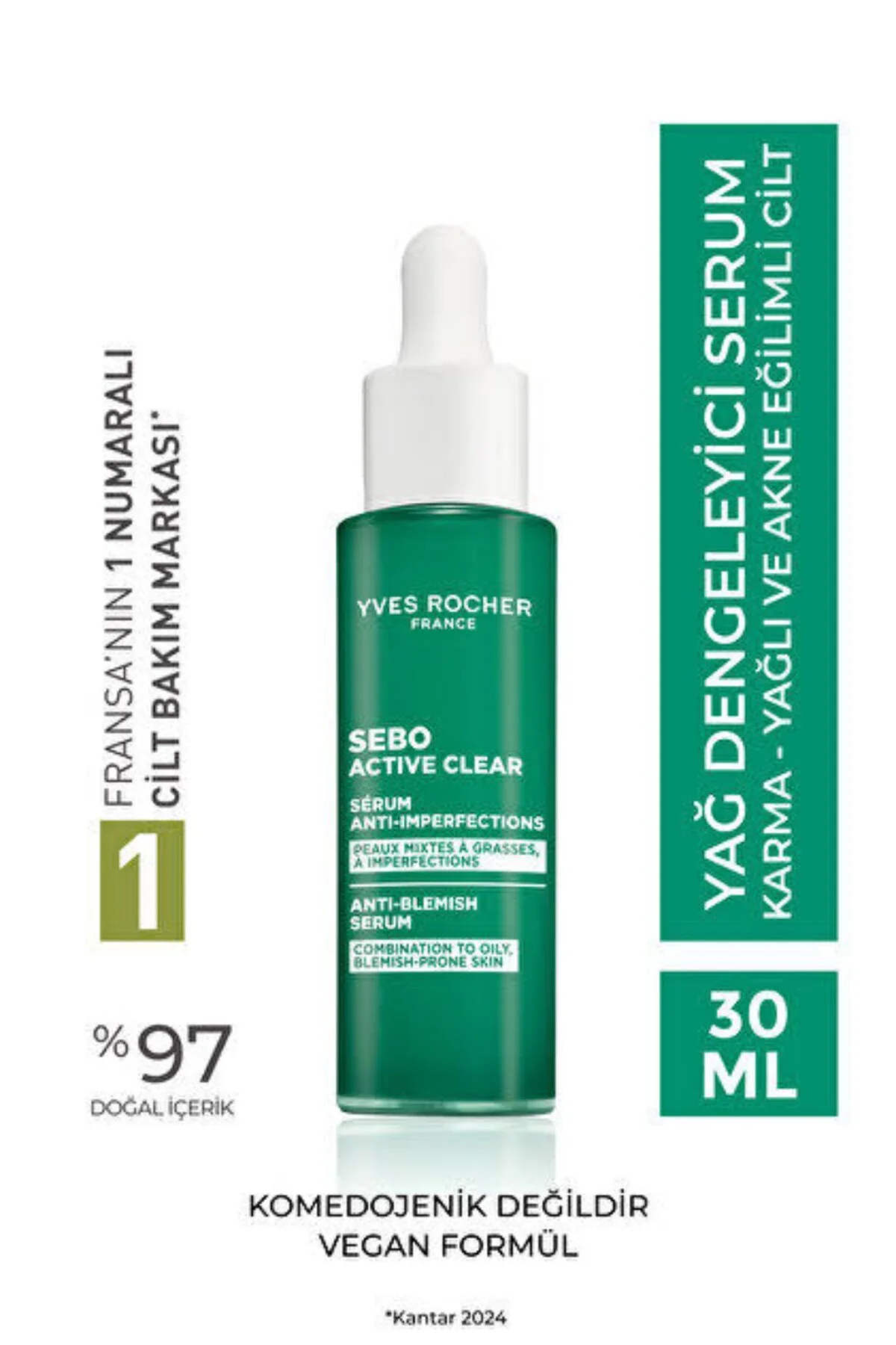 Çinko&Salisilik Asit,Antioksidan,Yağ Dengeleyici Serum-SeboPureVe