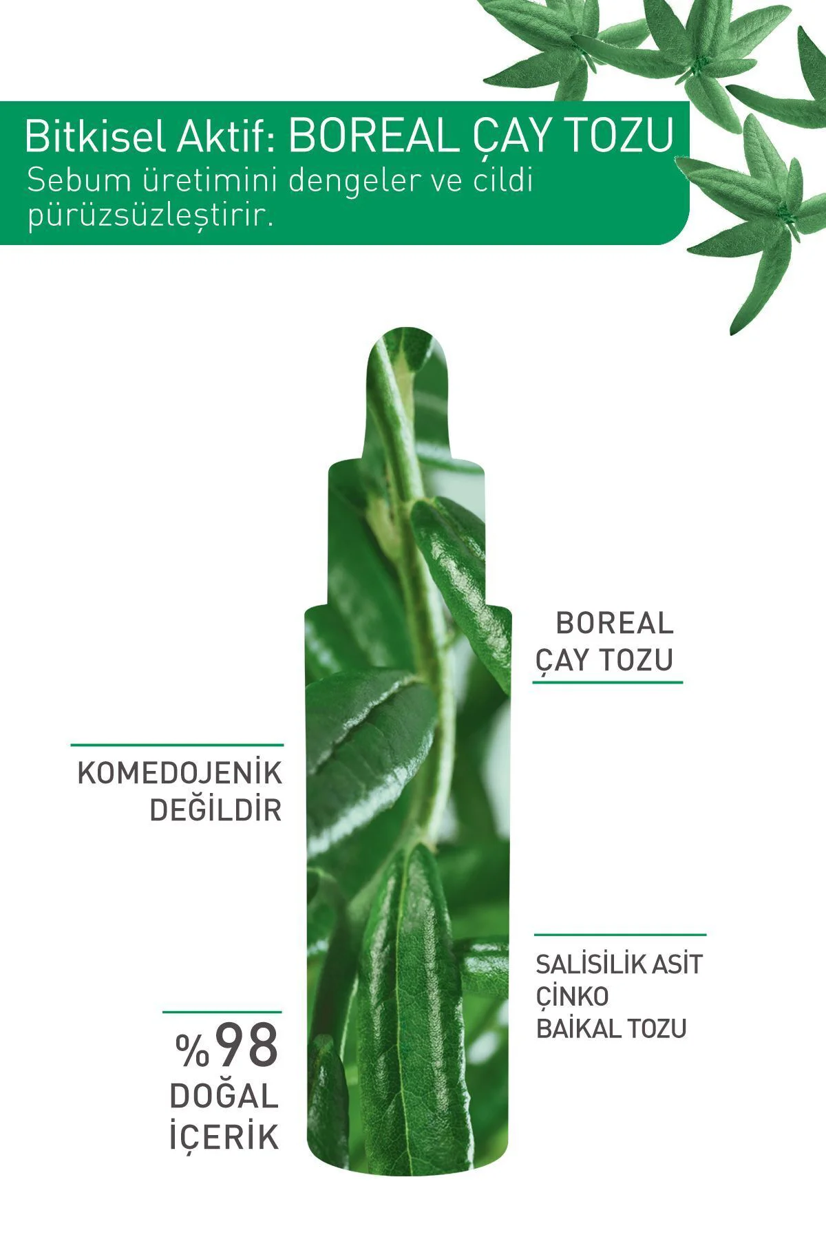Çinko&Salisilik Asit,Antioksidan,Yağ Dengeleyici Serum-SeboPureVe