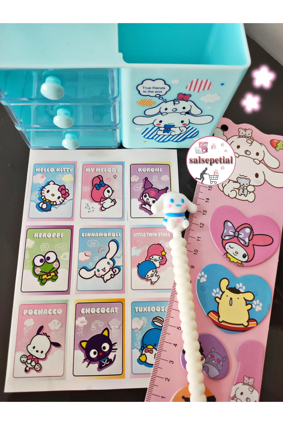 Cinnamoroll Çekmeceli Kalem Kutusu Cinamoroll 0.7 Uçlu Kalem Cetv