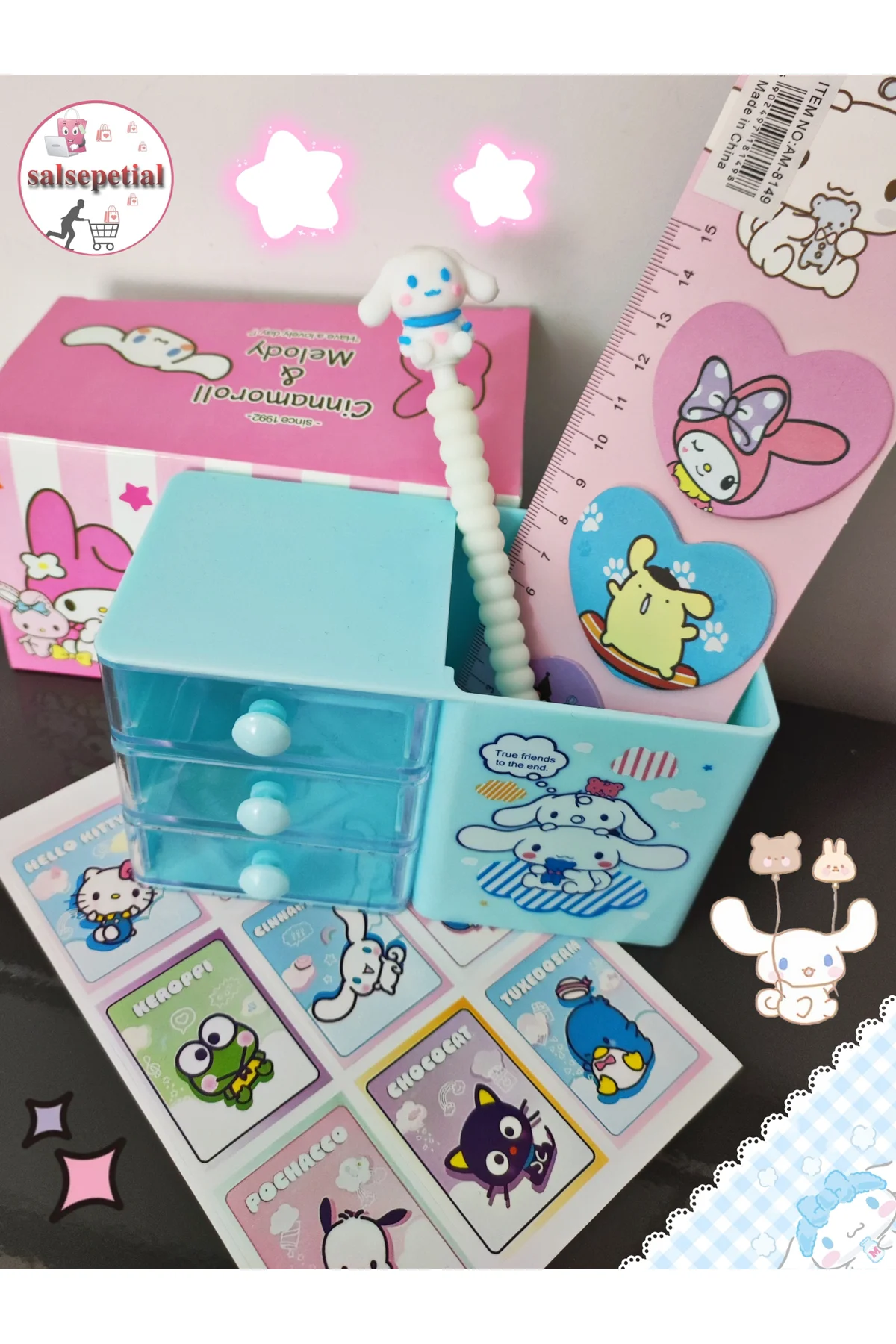 Cinnamoroll Çekmeceli Kalem Kutusu Cinamoroll 0.7 Uçlu Kalem Cetv