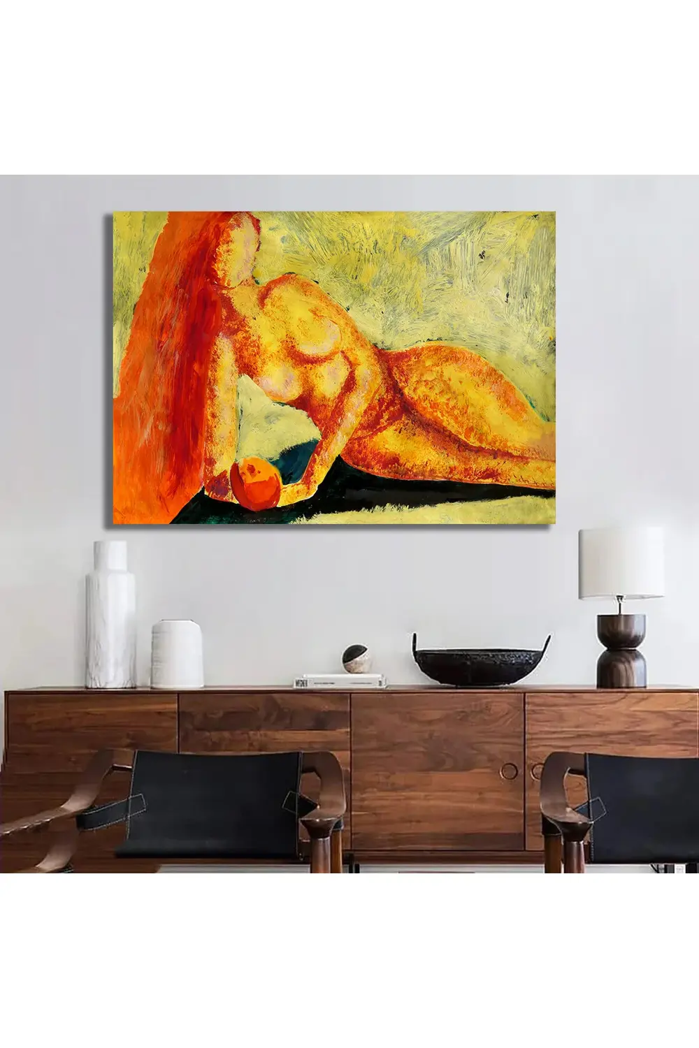 Çıplak Kadın Portresi. Nü Sanat. Kanvas Tablo