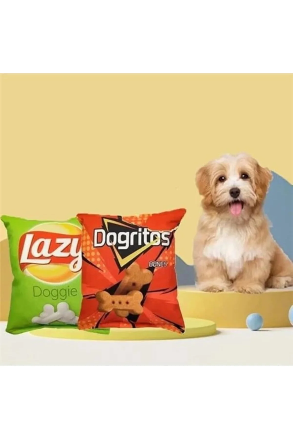 Cips Dayanıklı Sesli Köpek Oyuncağı 1 Adet (Dogritos)