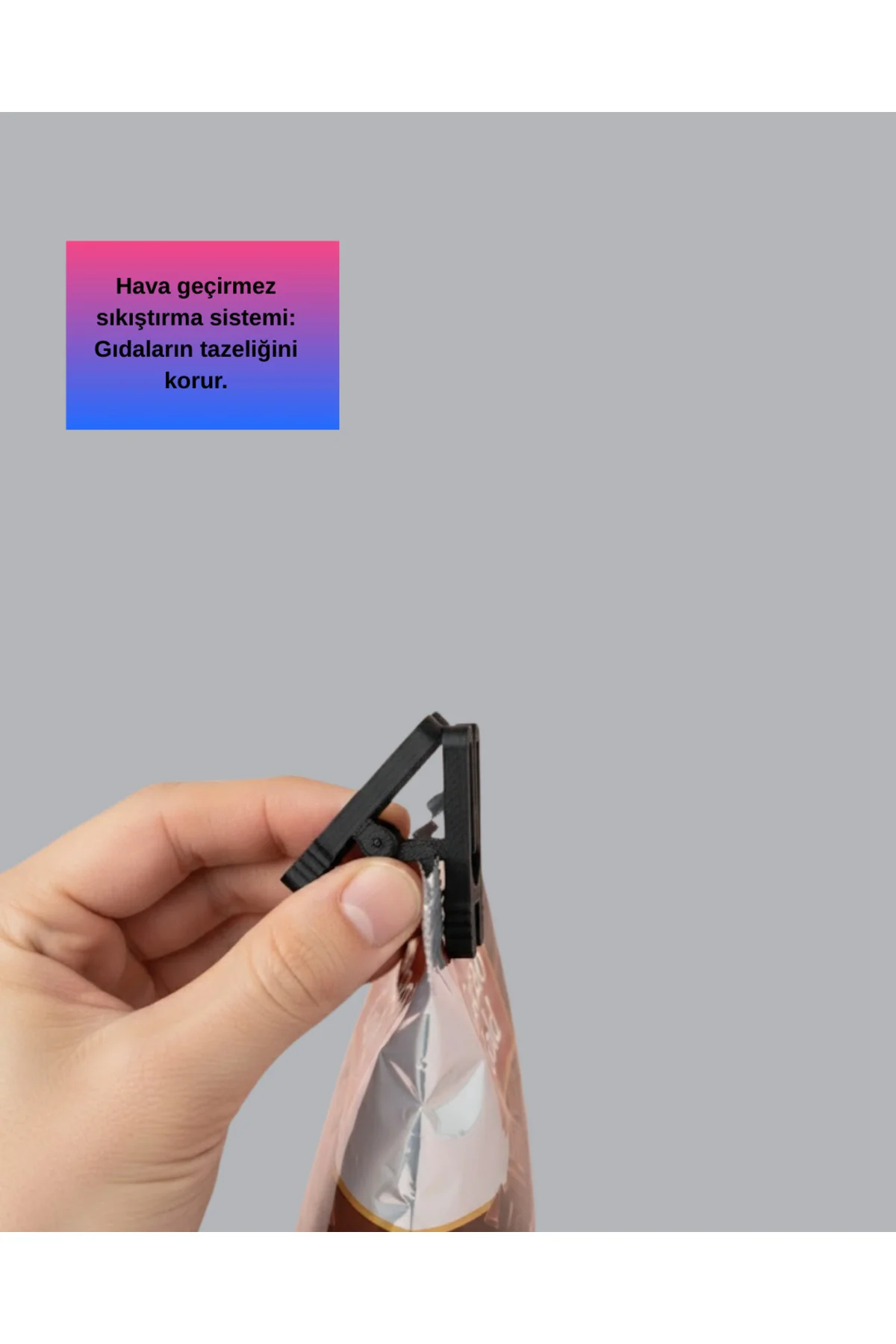 Cips Kahve ve Bakliyat İçin Poşet Kapatma Mandalı - Lisinya