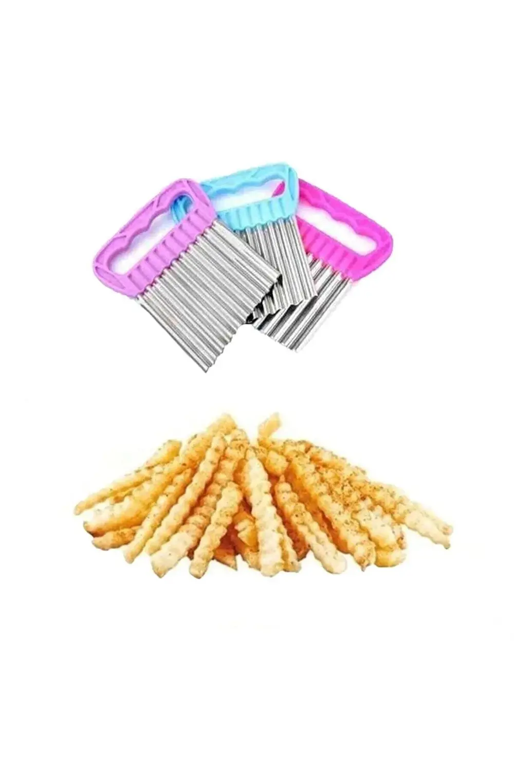 Cips Patates Doğrayıcı Chips Chopper Şekilli Sebze Ve Meyve Dilim