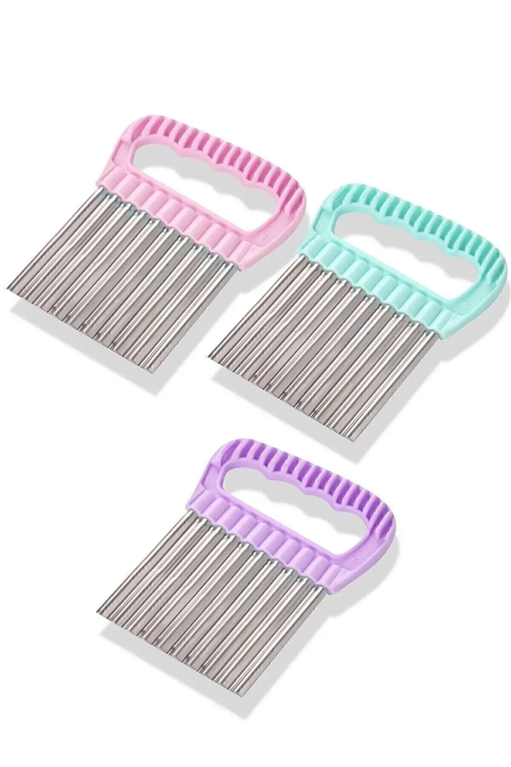 Cips Patates Doğrayıcı Şekilli Sebze ve Meyve Dilimleyici Çelik C