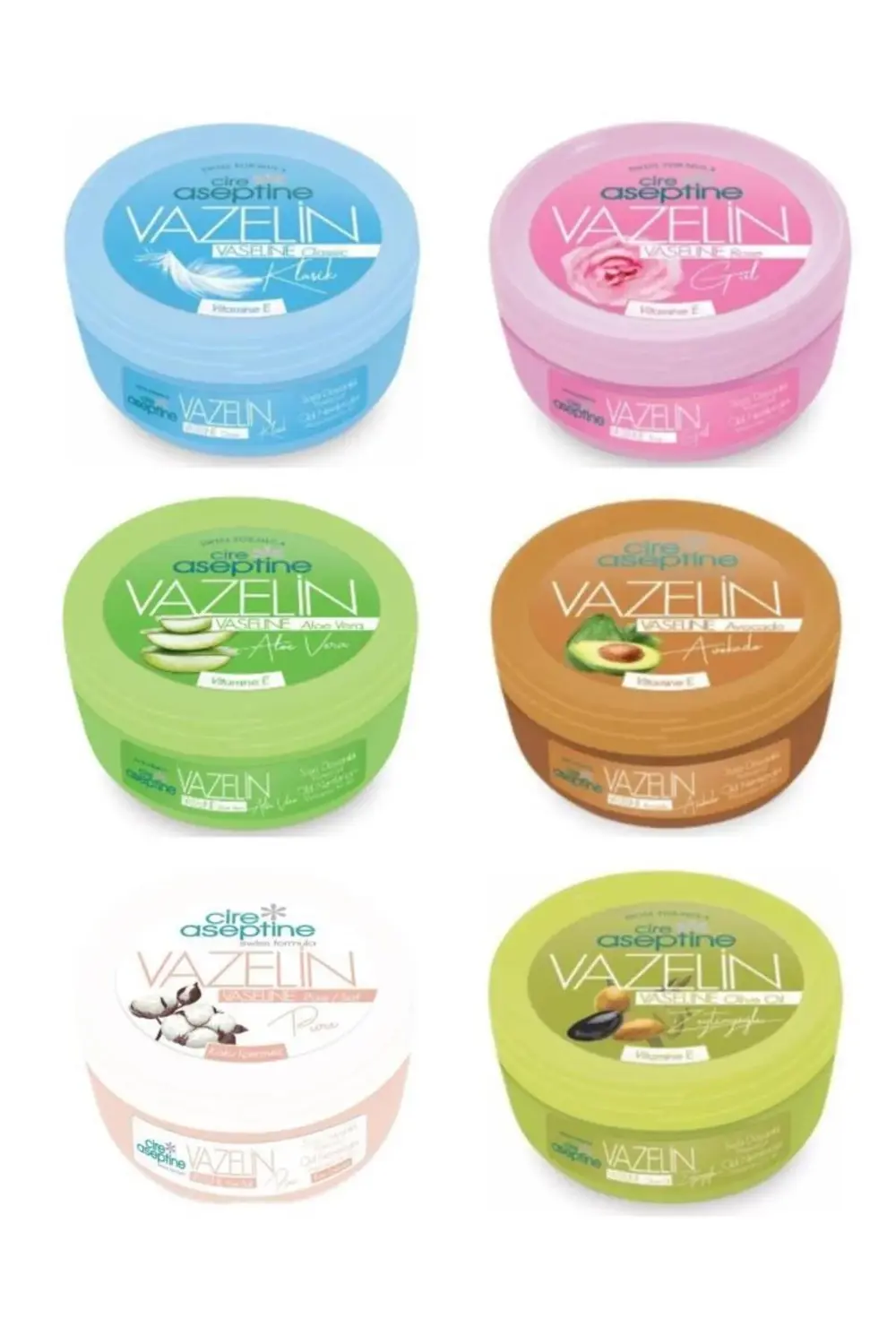 CİRE ASEPTİNE VAZELİN 150ML 6 LI KARMA