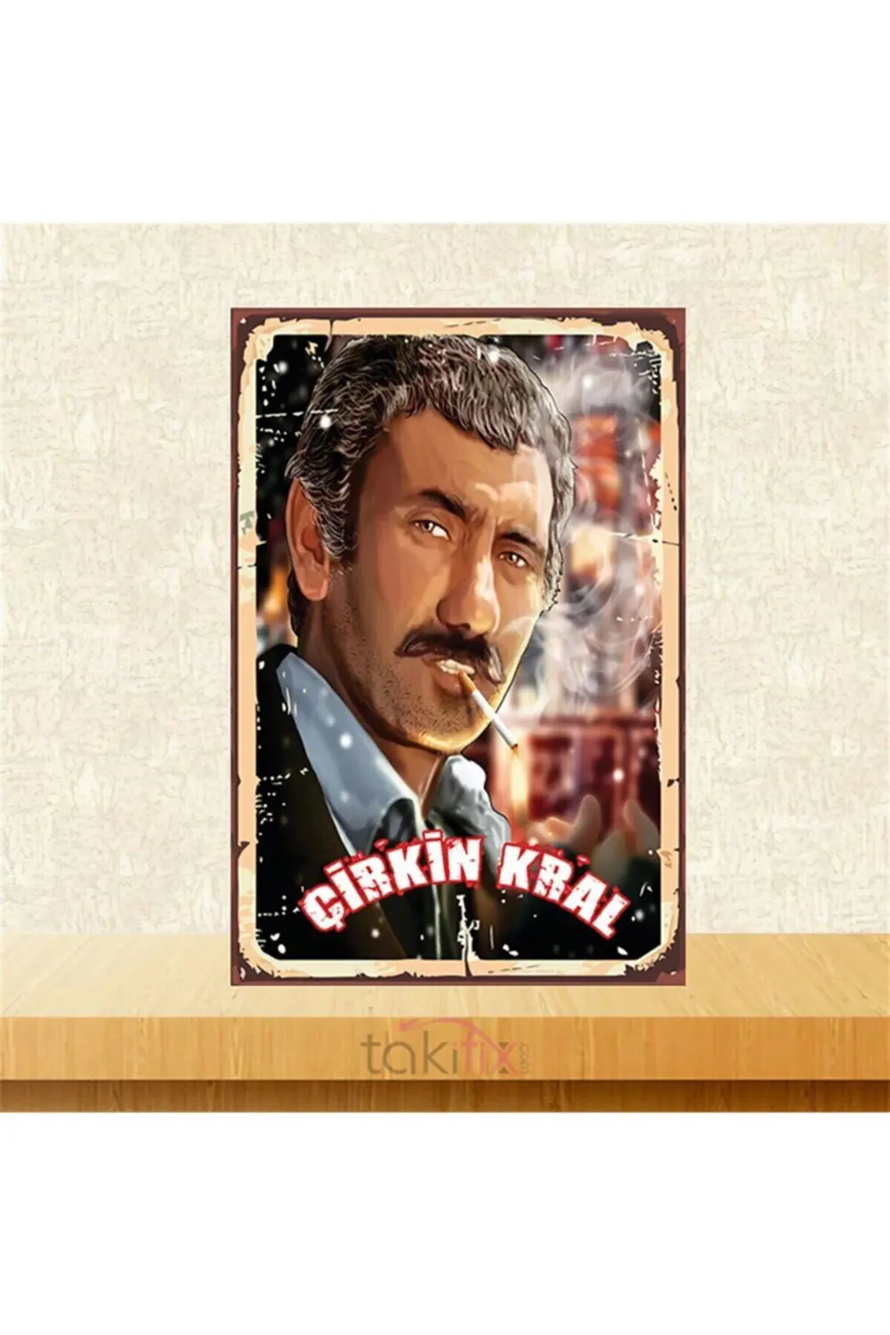 Çirkin Kral Yılmaz Güney Retro Ahşap Poster