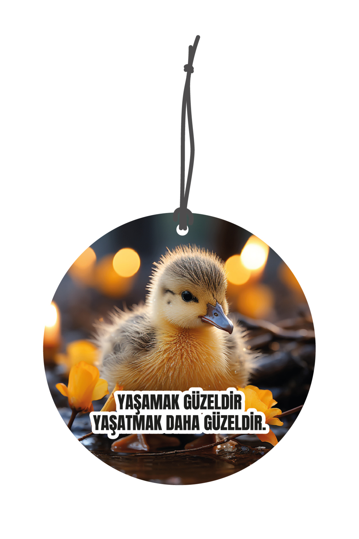Çirkin Ördek Yavrusu Görselli Çift Yönlü Dekoratif Oto Kokusu ve 