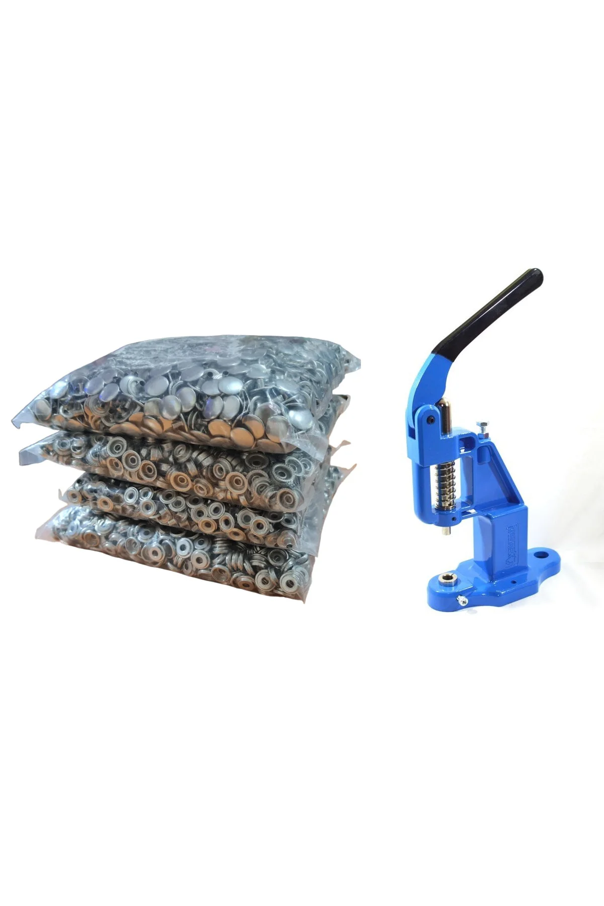 Çıtçıt Makinesi, 1440 Adet 15mm Paslanmaz Mont Çıtçıt, Kalıplarıyla Beraber.