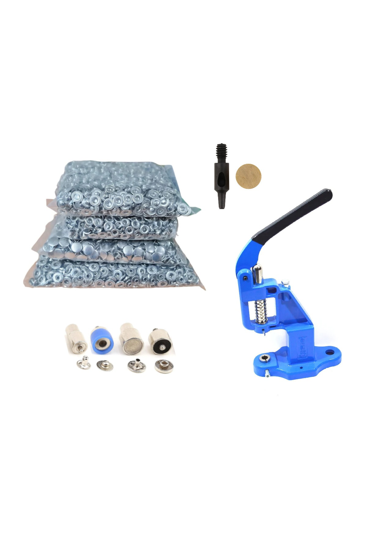 Tuhafiyecimiz Çıtçıt Makinesi, (Nikel) 720 Adet 15Mm Paslanmaz Alfa Çıtçıt, Kal