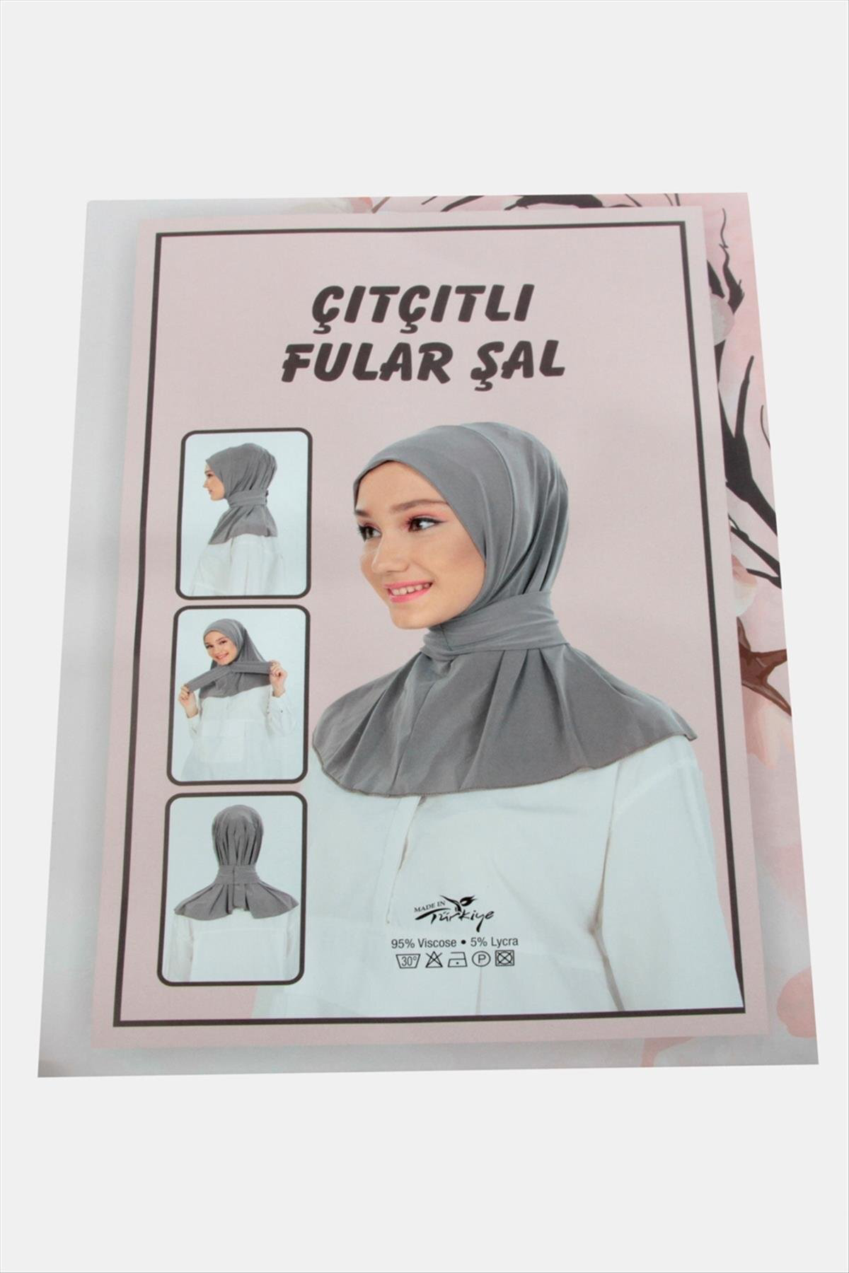 Çıtçıtlı Fular Şal