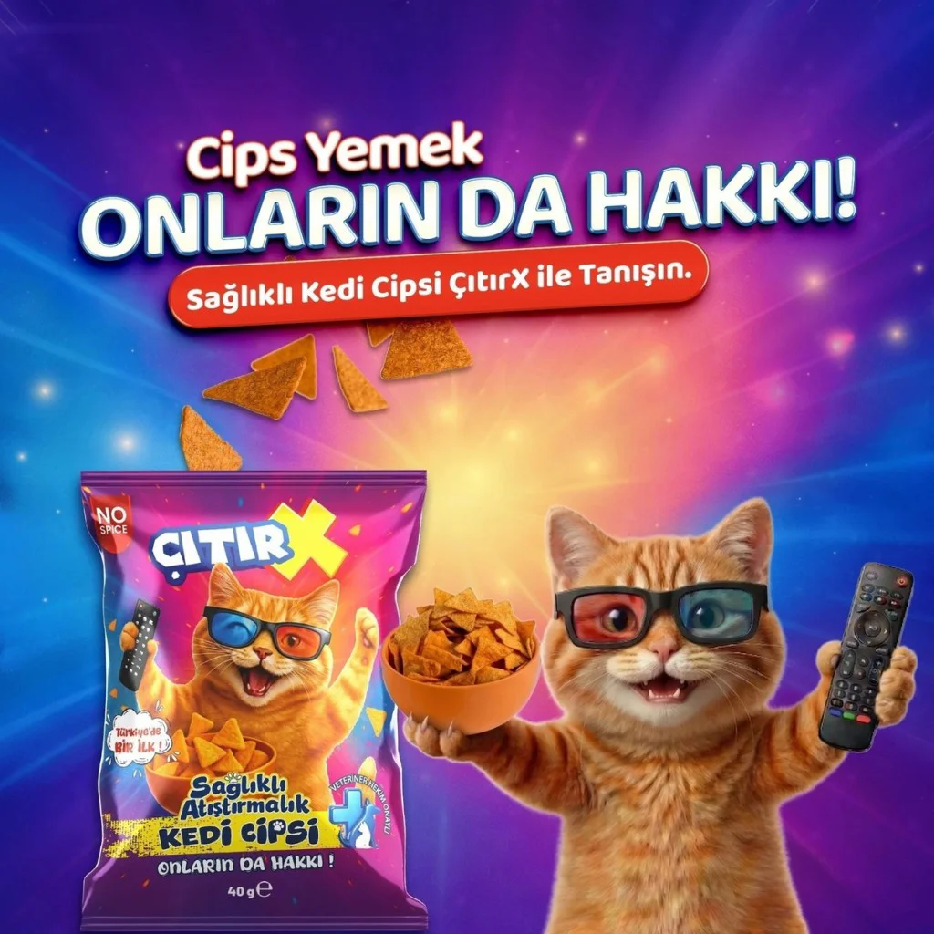 Çıtır X Kedi Cipsi Somon Etli Kedi Ödülü 40gr Çıtır X Kedi Cipsi Somon Etli Kedi Ödülü 40gr