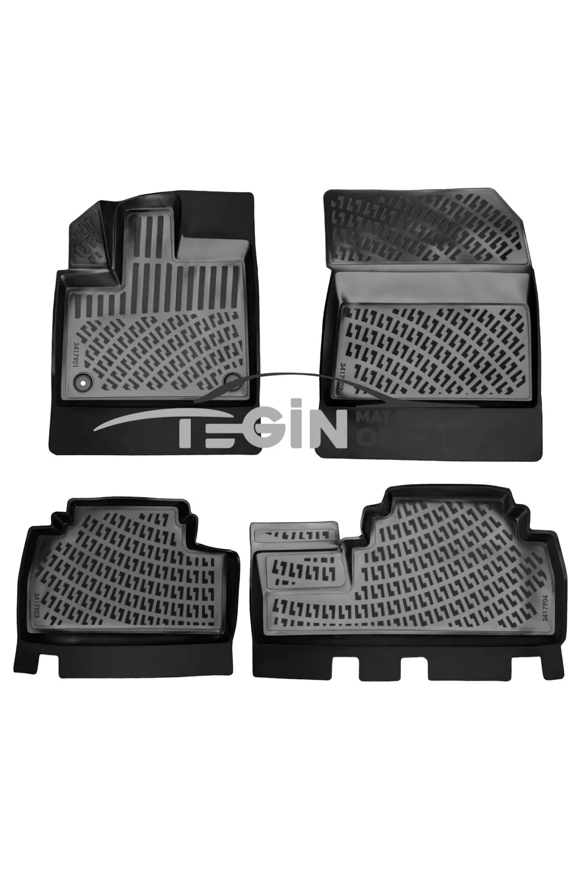 Citroen Berlingo 2023 3D Havuzlu Paspas Siyah