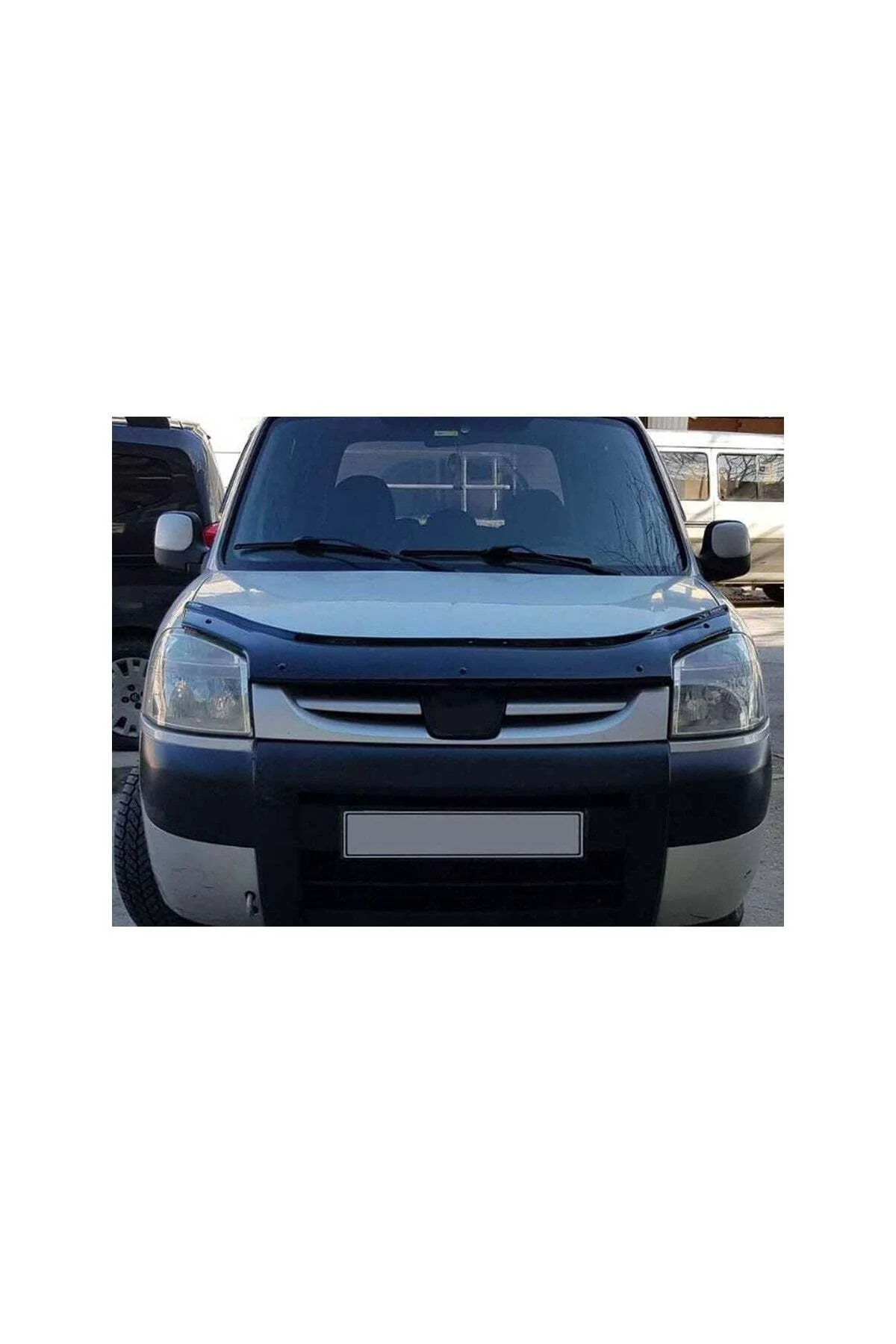 Citroen Berlingo 2004-2009 Uyumlu Kaput Rüzgarlığı Ön Kaput Koruma ABS Parlak Siyah - Görsel 2