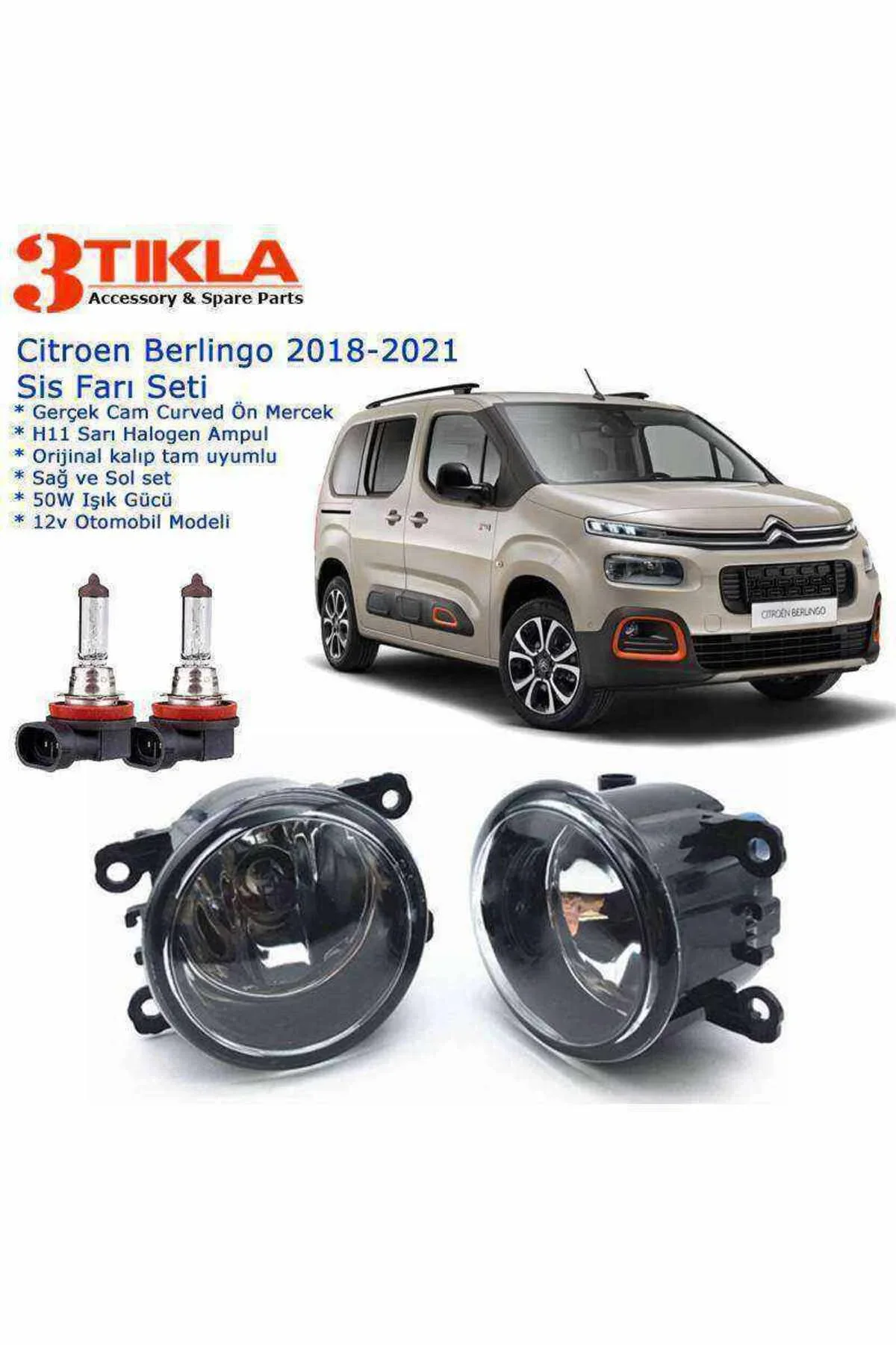 Citroen Berlingo 2021 Sis Farı Set Oem: 8200074008 Citroen Berlingo 2021 Sis Farı Set Oem: 8200074008