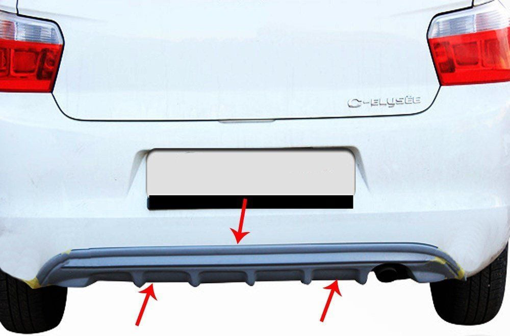 Citroen C-Elysee Uyumlu Arka Orta Tampon Fiber (Difüzör) 2012 Ve 