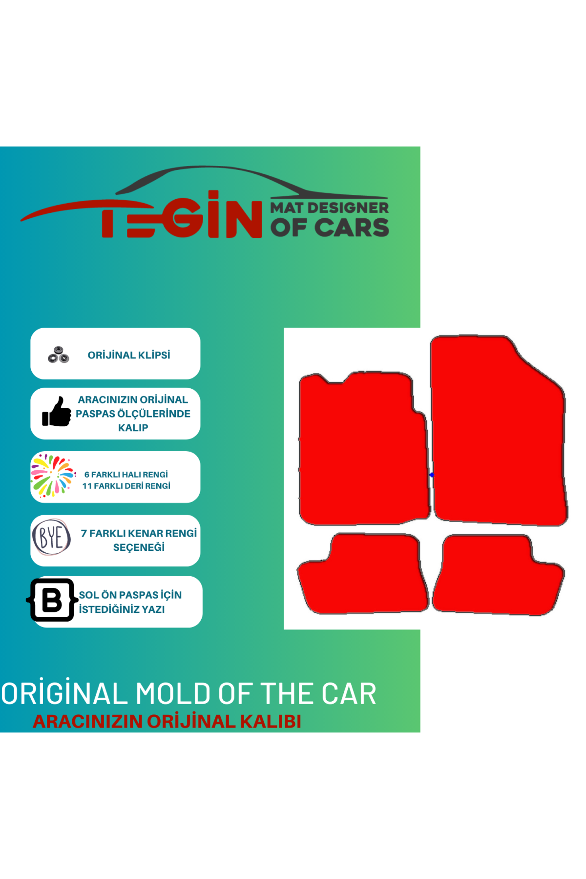 Citroen C2 2002 Ve Sonrası Prime Siyah Kırmızı Deri Kırmızı Kenar