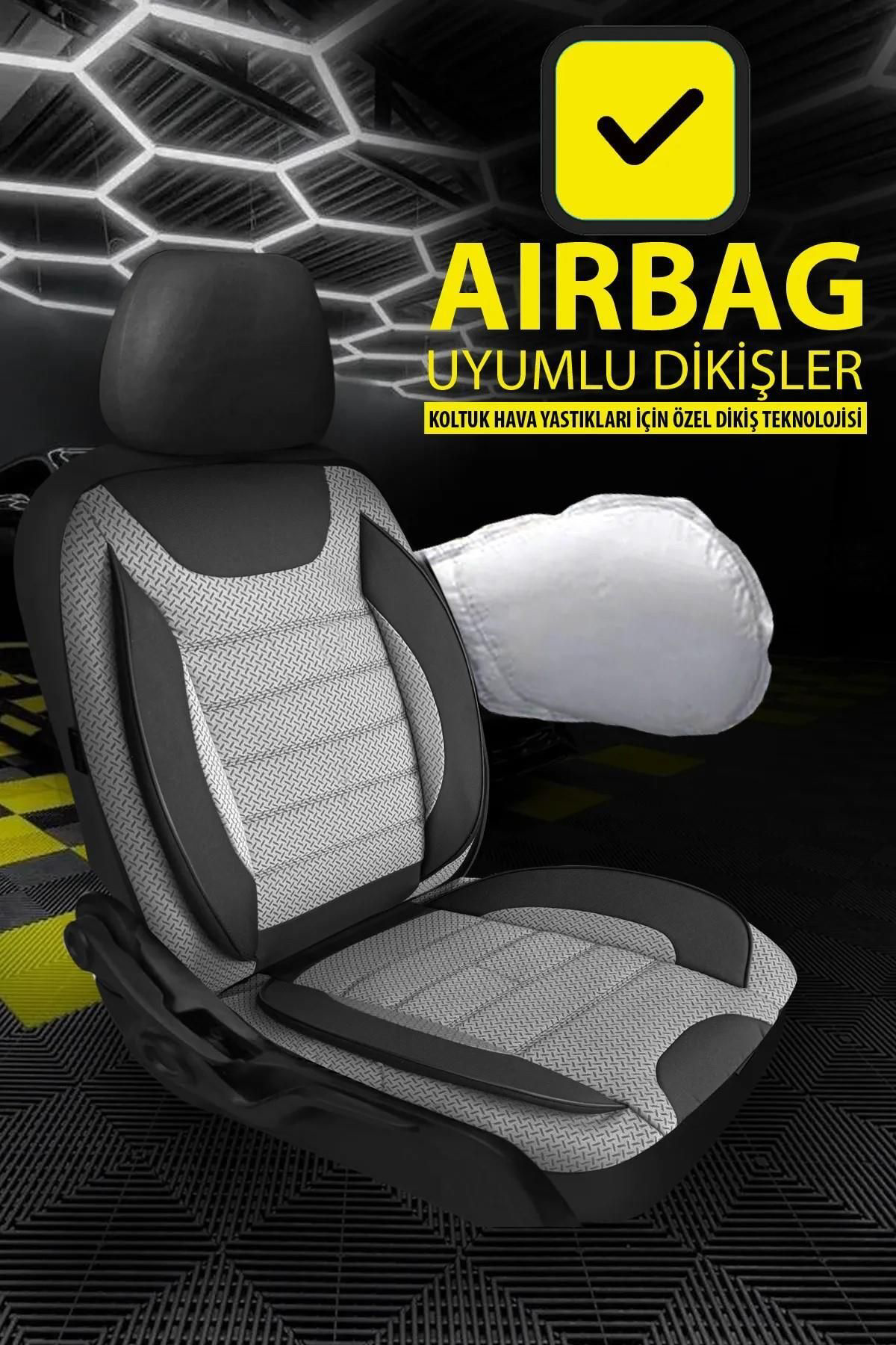 CITROEN  C2 2004-2010Uyumlu Oto Koltuk Kılıfı Bronz Serisi - Gri