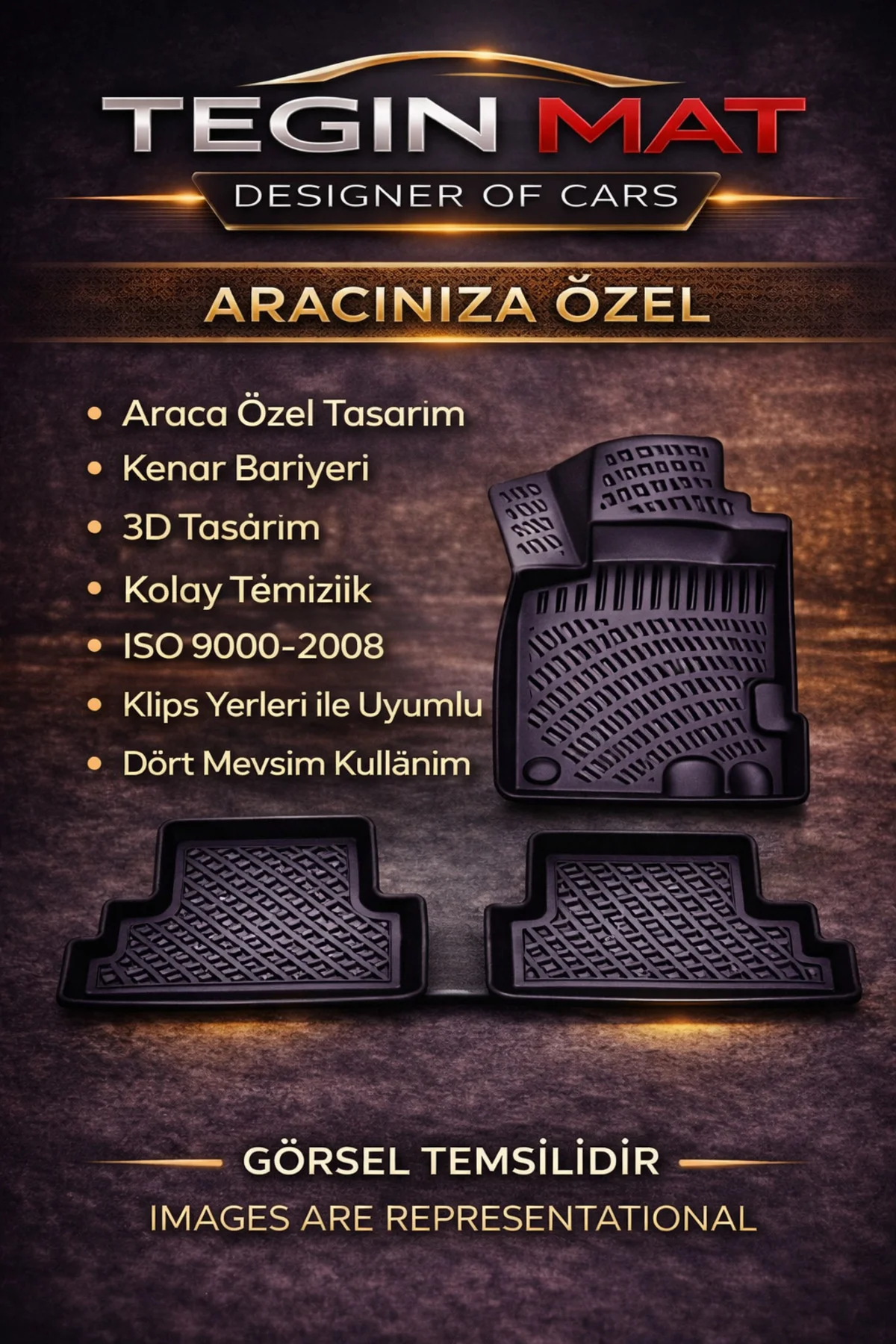Citroen C3 2002-2009 1.0/1.2 PureTech Siyah 3D Havuzlu Paspas