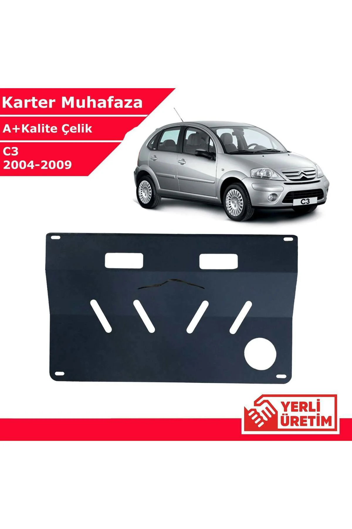 Citroen C3 2004-2009 Çelik Karter Muhafaza Çelik Koruma Sacı A+ K