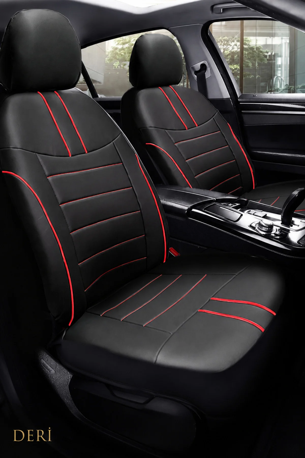 Citroen C3 2009 ve Sonrası Uyumlu Colorline Sport Deri Siyah - Kırmızı Koltuk Kılıfı Citroen C3 2009 ve Sonrası Uyumlu Colorline Sport Deri Siyah - Kırmızı Koltuk Kılıfı