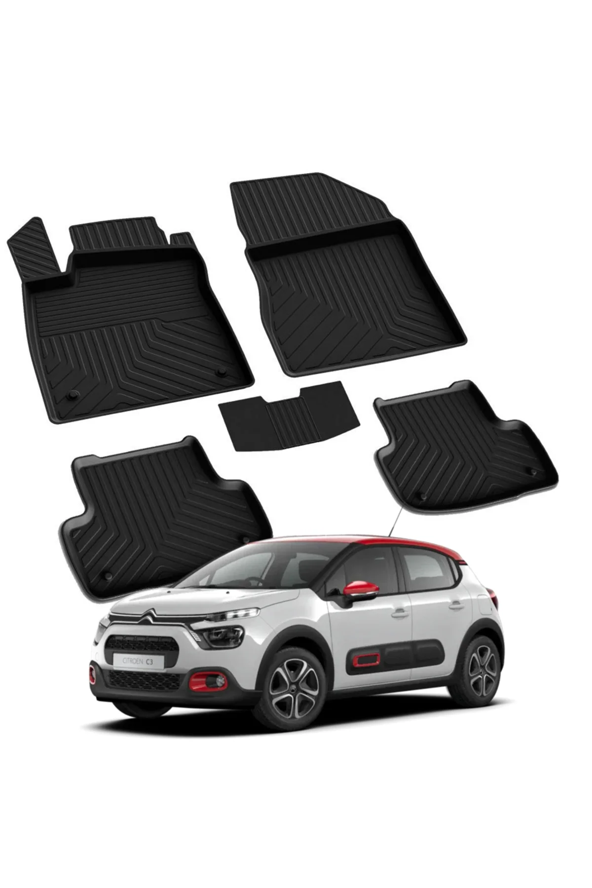 CITROEN C3 2021-2024 Model Yılları İçin Uyumlu Yeo 4D Havuzlu Paspas Takımı Fiyatı, Yorumları ve Özellikleri