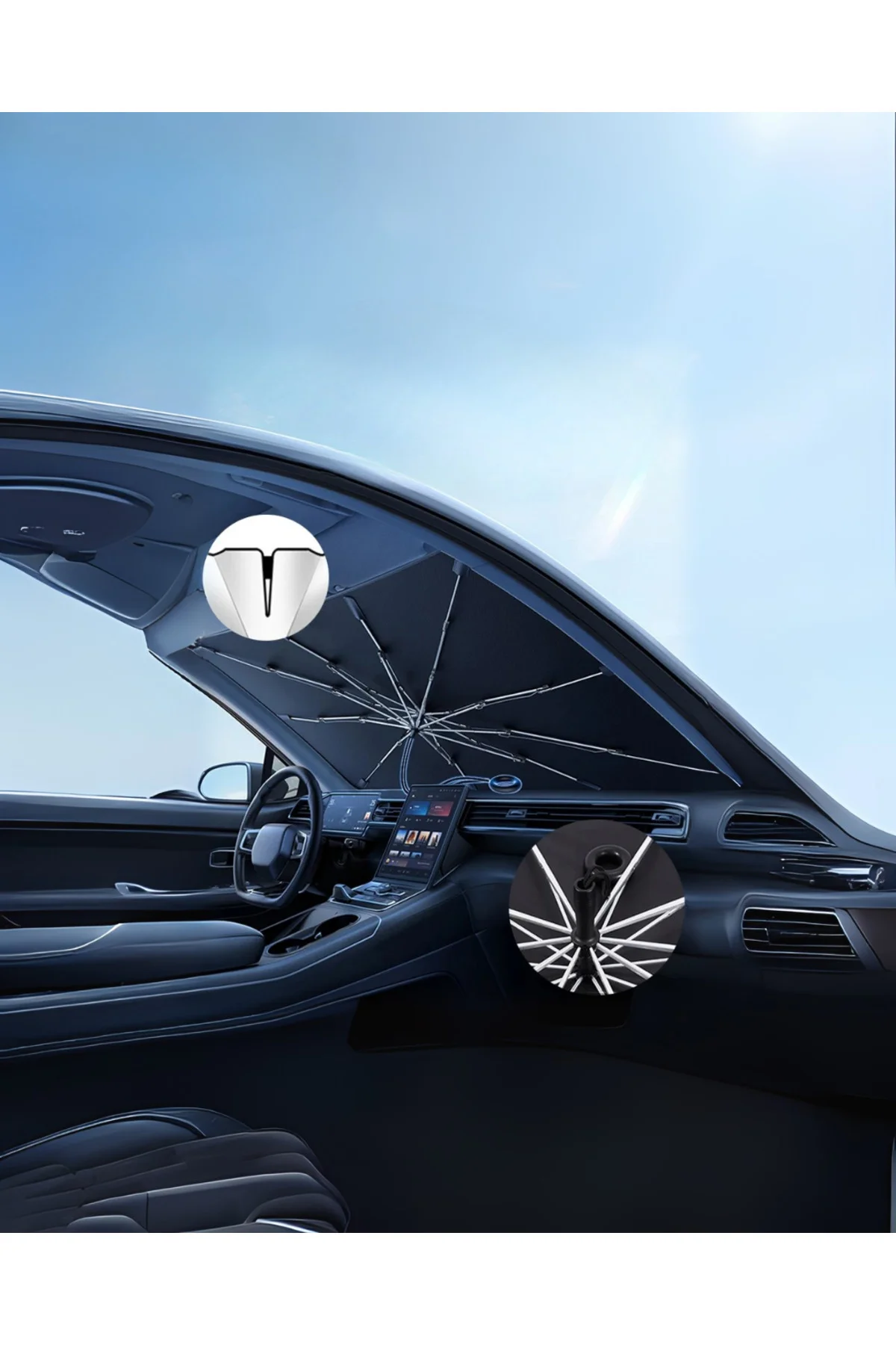 Citroen C3 Aircross, Peugeot 3008, Skoda Kamiq, Seat Ateca, Hyundai Kona Uyumlu Oto Şemsiye